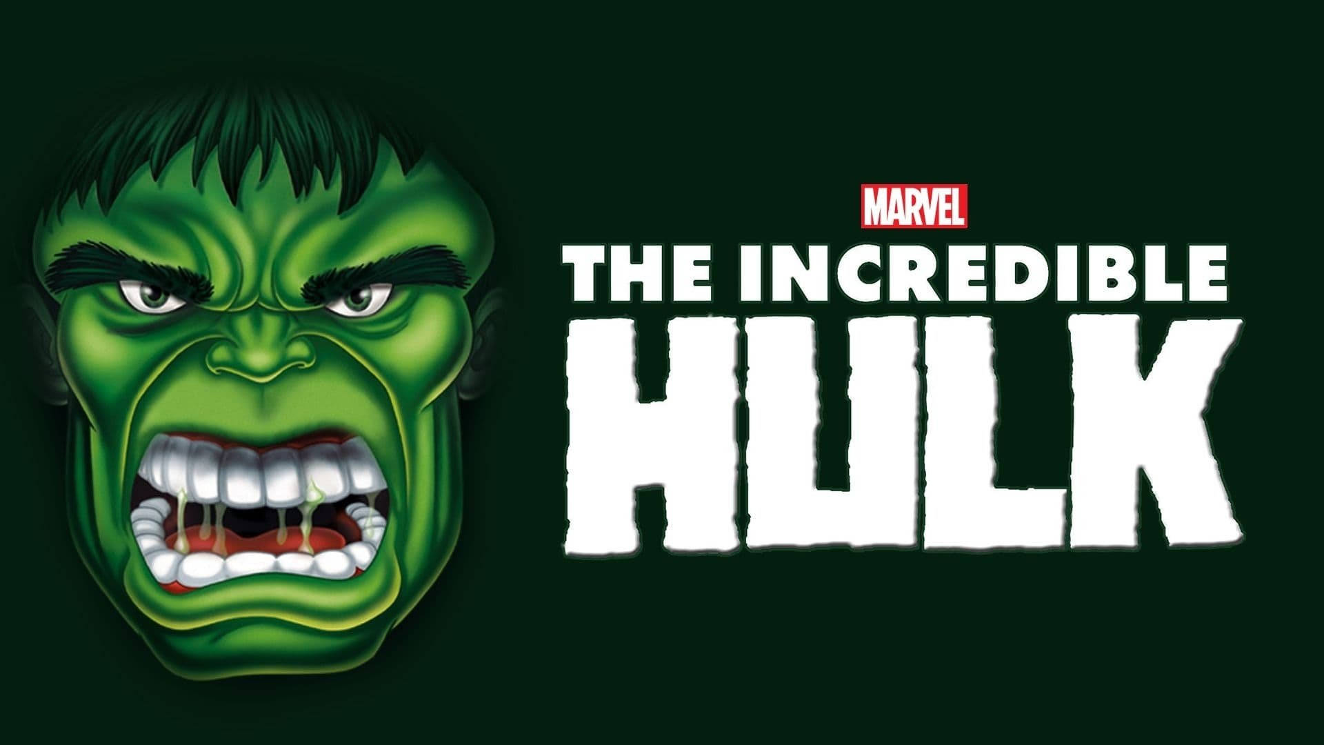 憤怒的綠色變形俠醫臉孔，露出白色牙齒，旁邊有「The Incredible Hulk」標題。