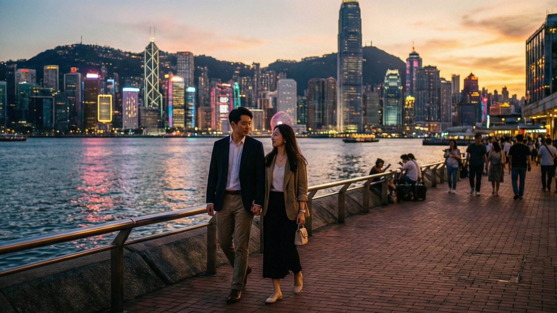 浪漫海濱漫步 壁紙