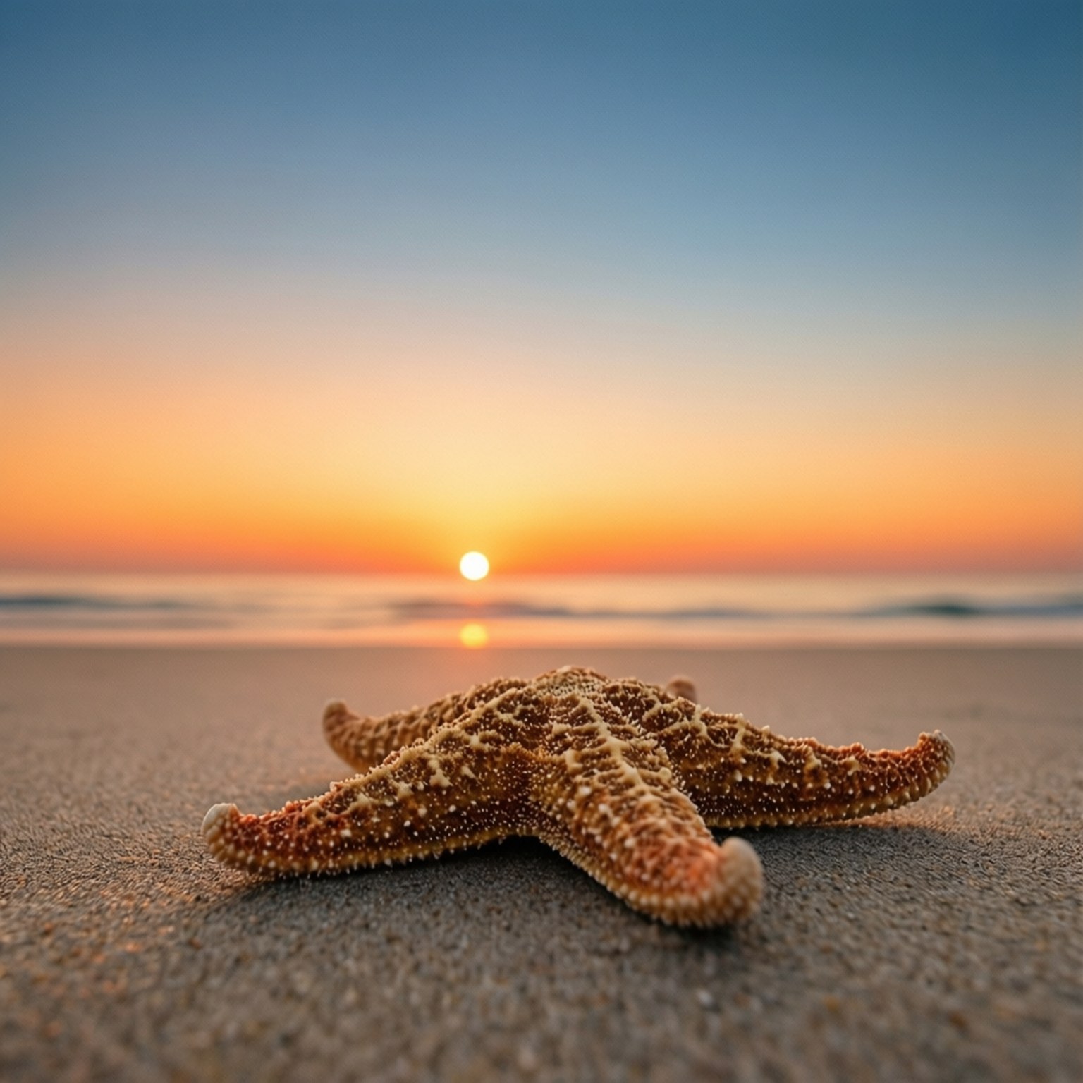 海星日落簡約風 壁紙