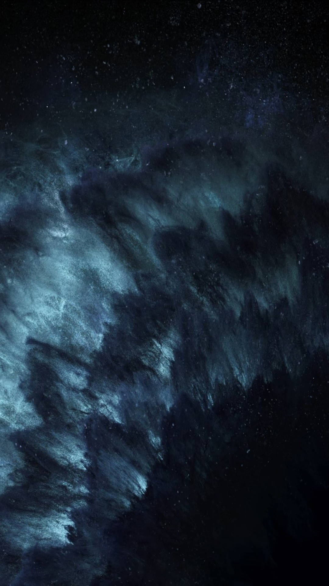 外太空中帶有星星的深藍色宇宙星雲。