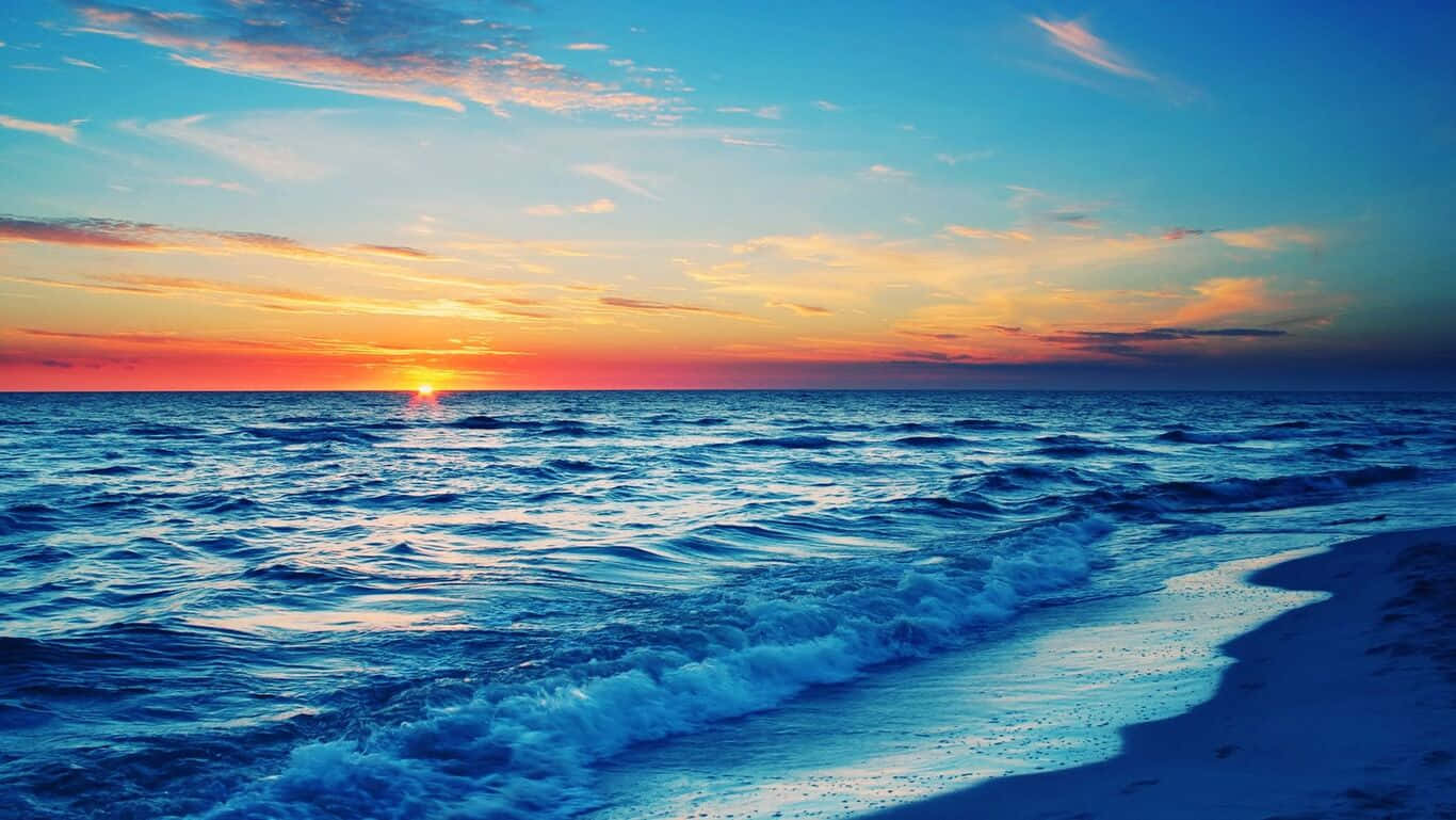 海灘上寧靜的夏日時光。 壁紙