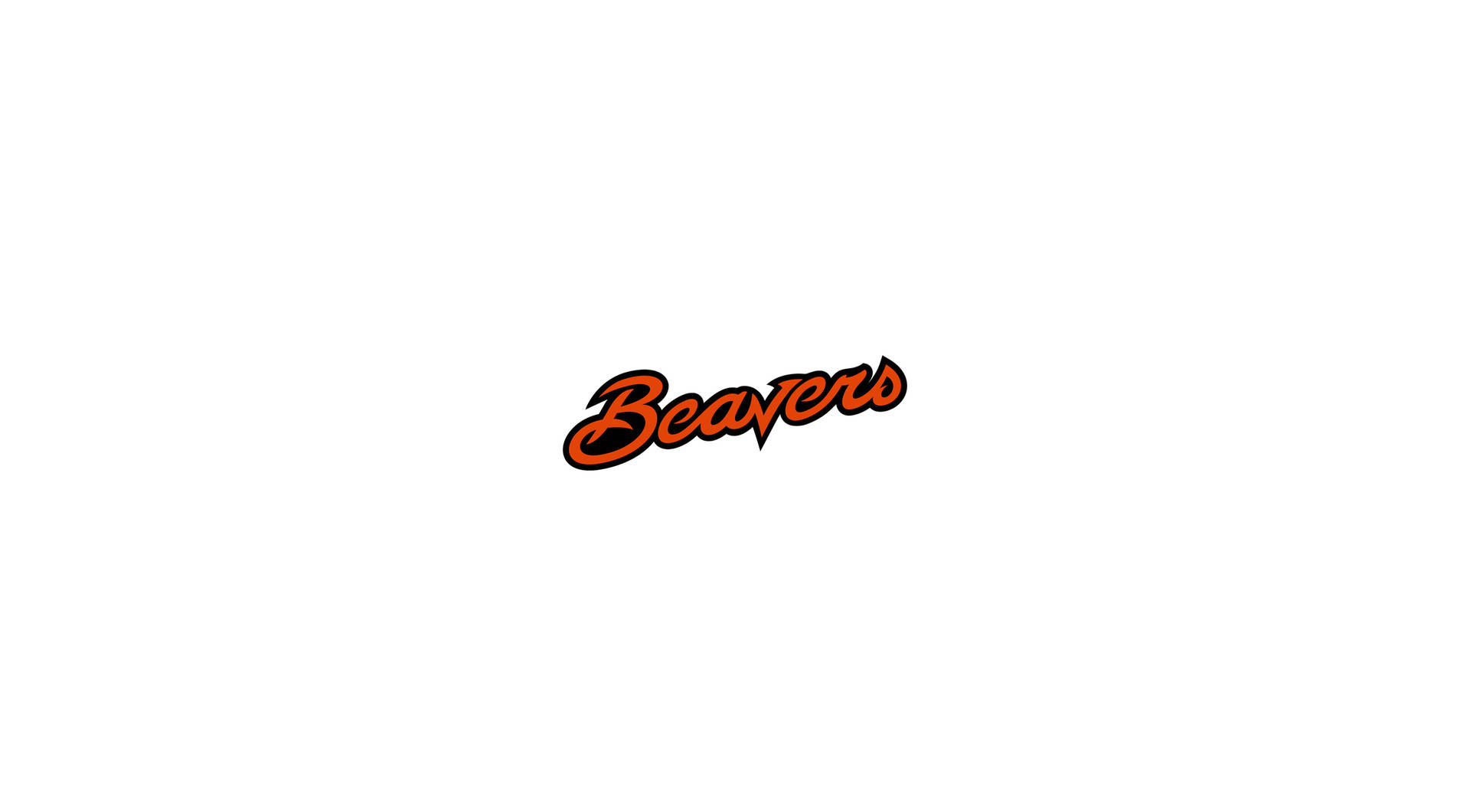 白色背景上顯示 Beavers 的橙色文字。