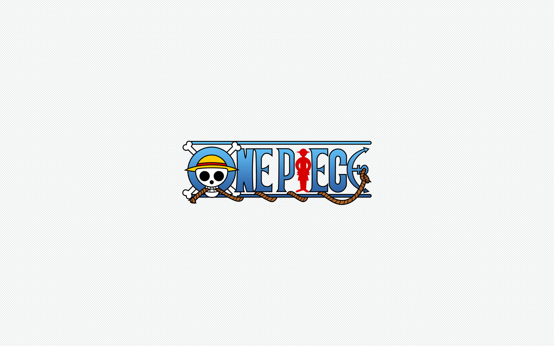 One Piece 動畫標誌，藍色橫幅上有骷髏頭、草帽和交叉骨頭。
