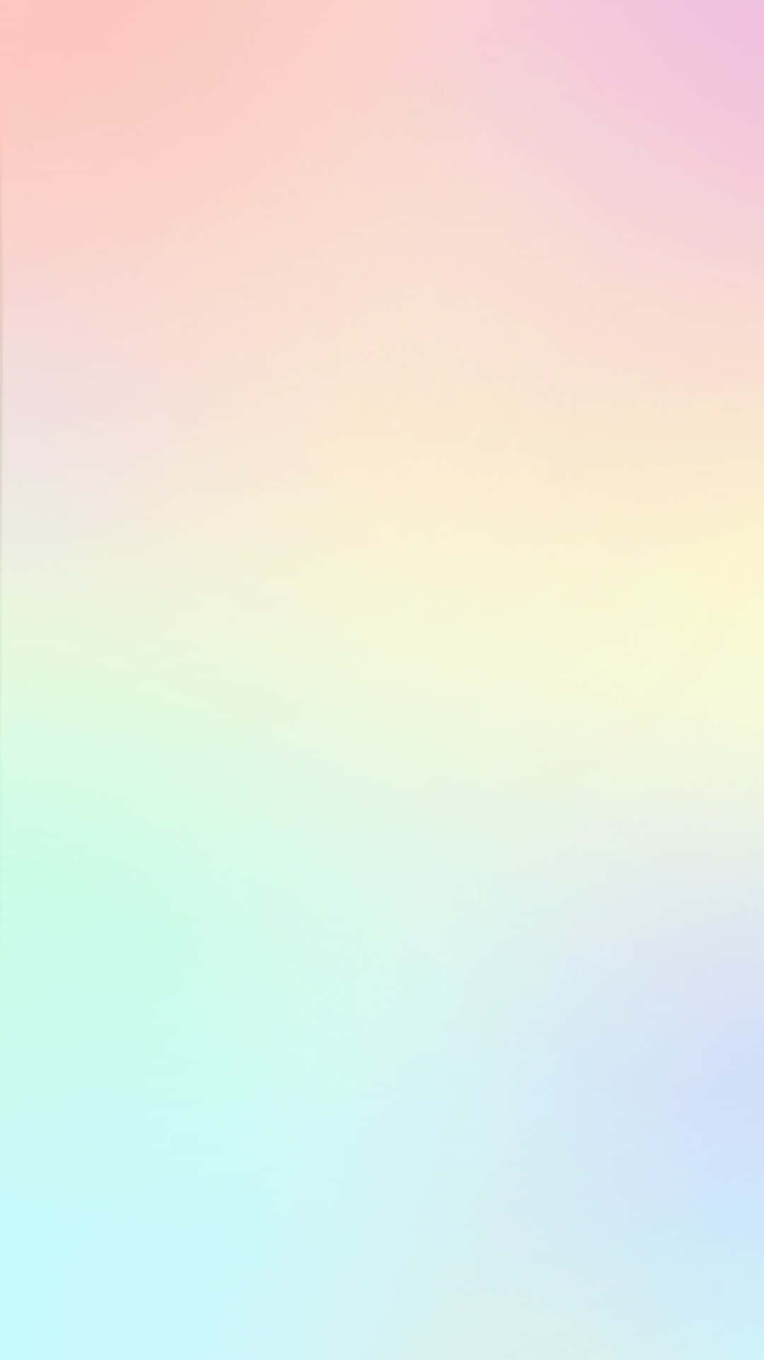 淡彩彩虹漸層背景 壁紙 — 柔和粉彩漸變壁紙，融合蜜桃色、粉紅色、黃色、薄荷色和薰衣草色調，呈現流暢無縫的過渡效果。