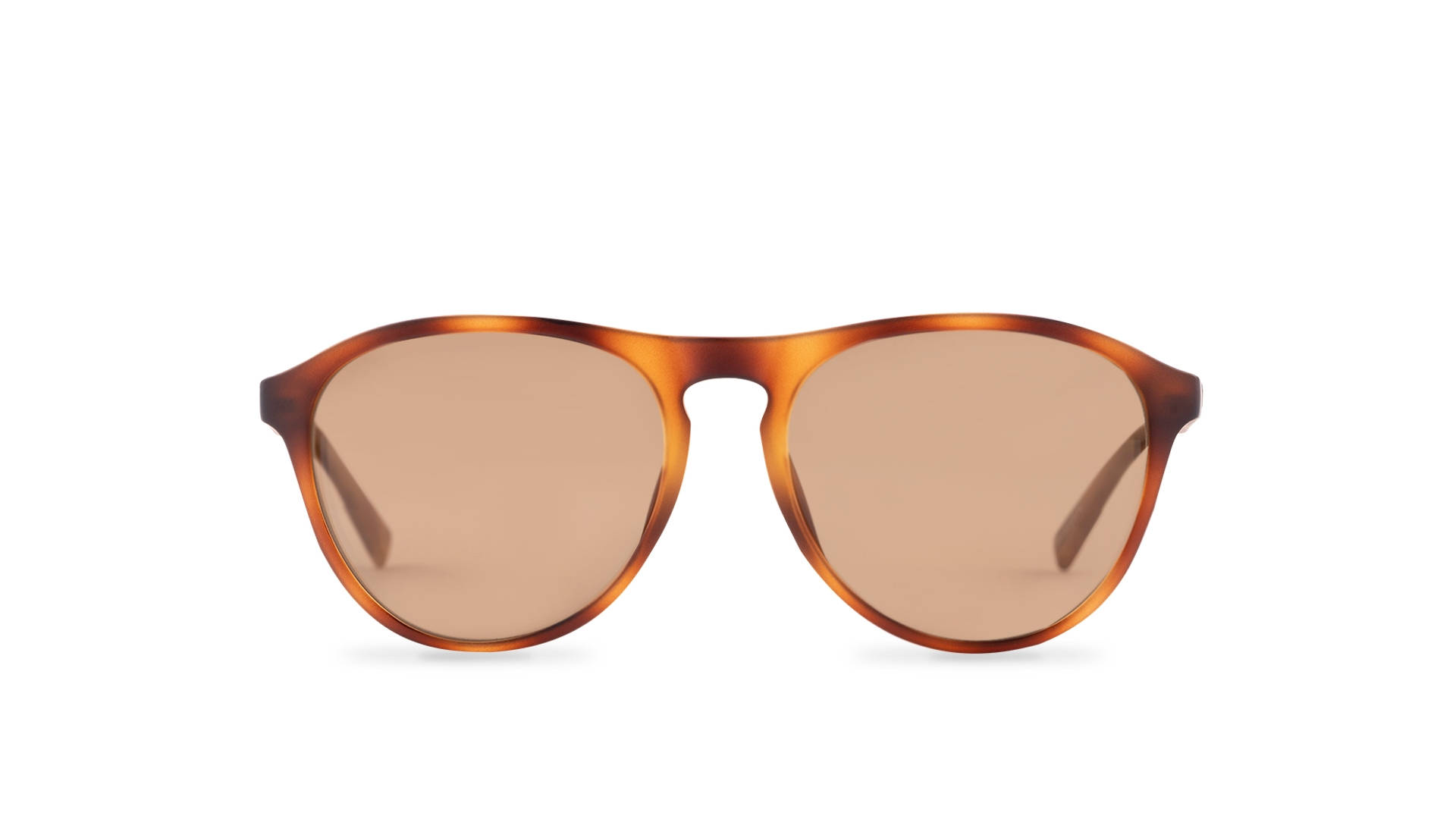 深 Havana 色 Timberland太陽眼鏡 壁紙 — 經典玳瑁太陽眼鏡，棕色鏡片，置於純白背景中央。