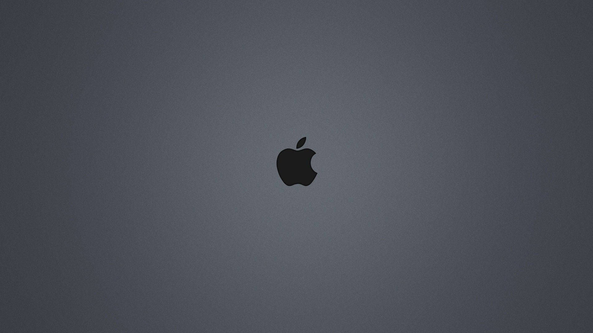 黑色Apple標誌在灰色漸變背景上