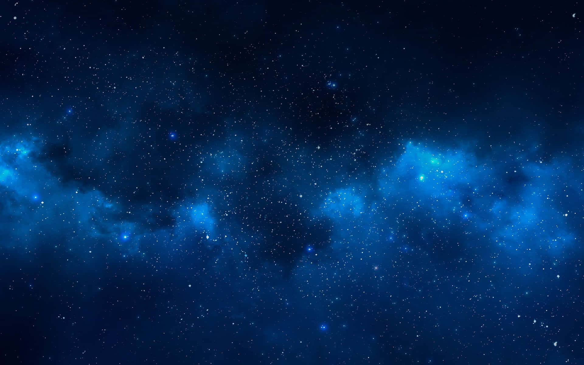 深藍色空間充滿了發光的星雲和無數的星星。