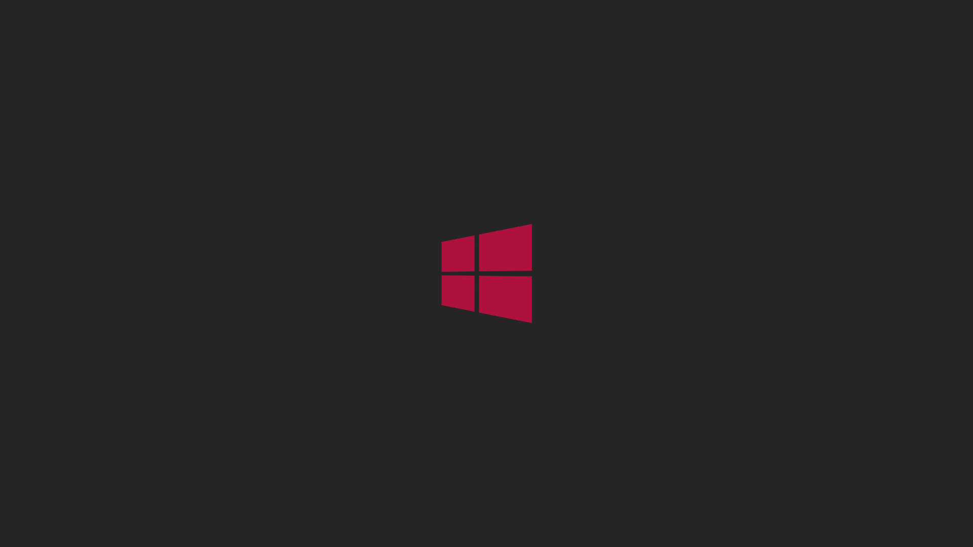 深灰色背景上的紅色Windows標誌