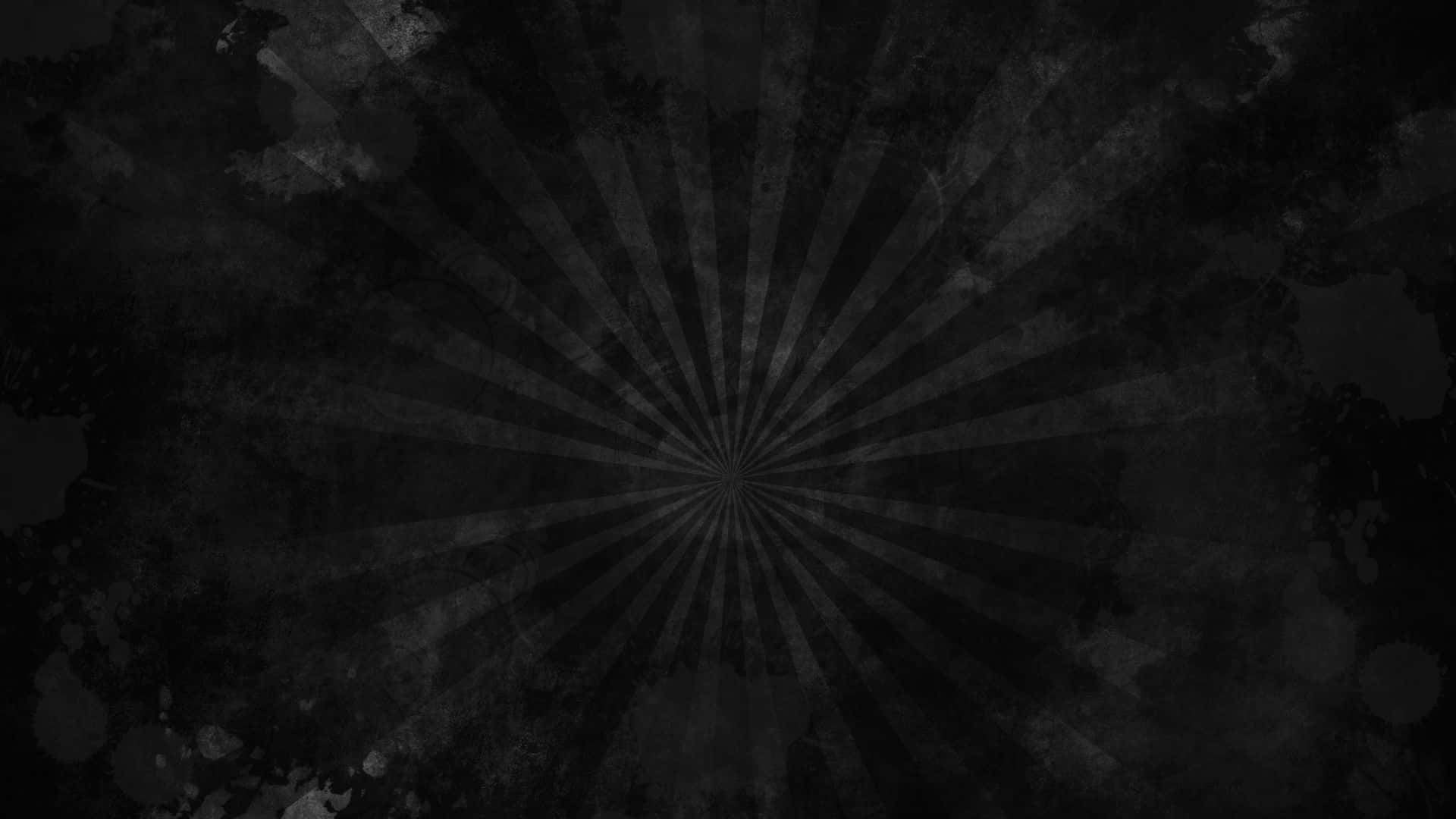 Dark Grunge 桌布 壁紙 — 深色紋理牆紙，帶有從中心點放射出的線條，周圍環繞著 grungy 黑色飛濺。