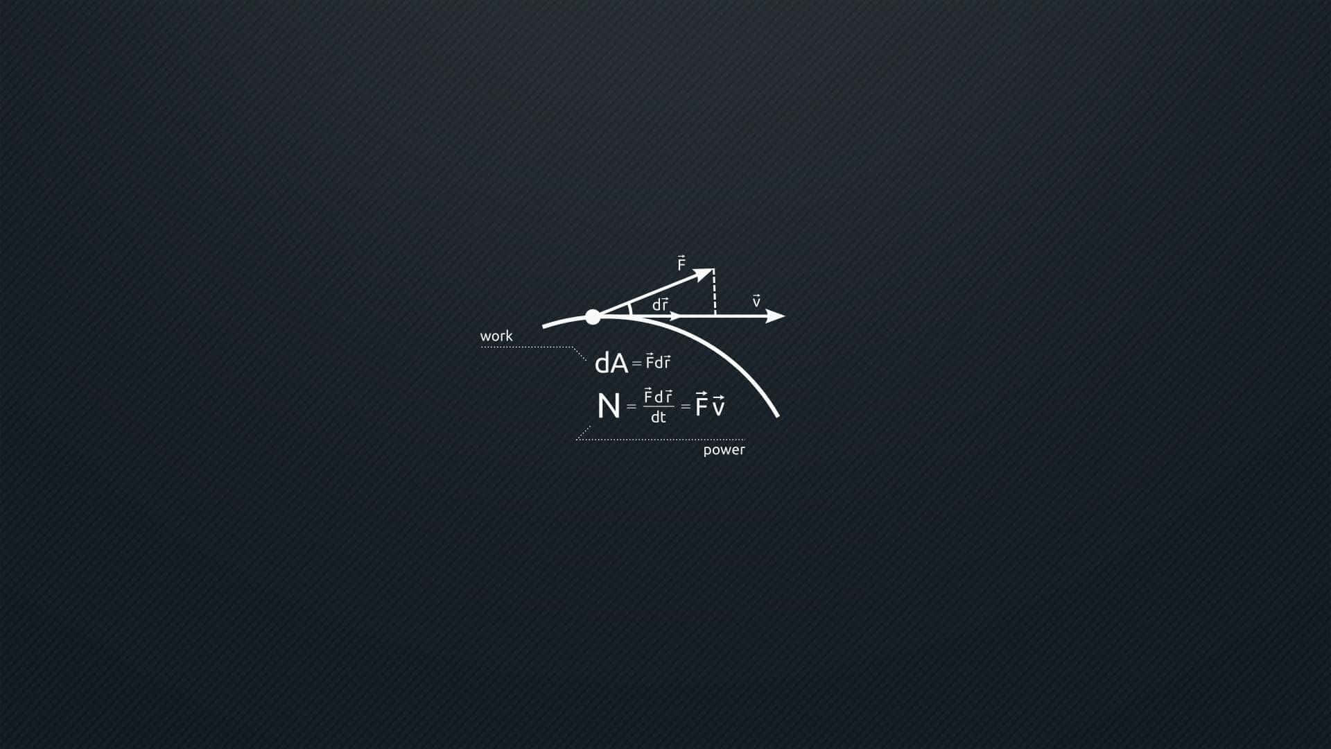 Beautiful Minimalist 桌布 壁紙 — 深色紋理背景上的白色物理方程式和向量圖。