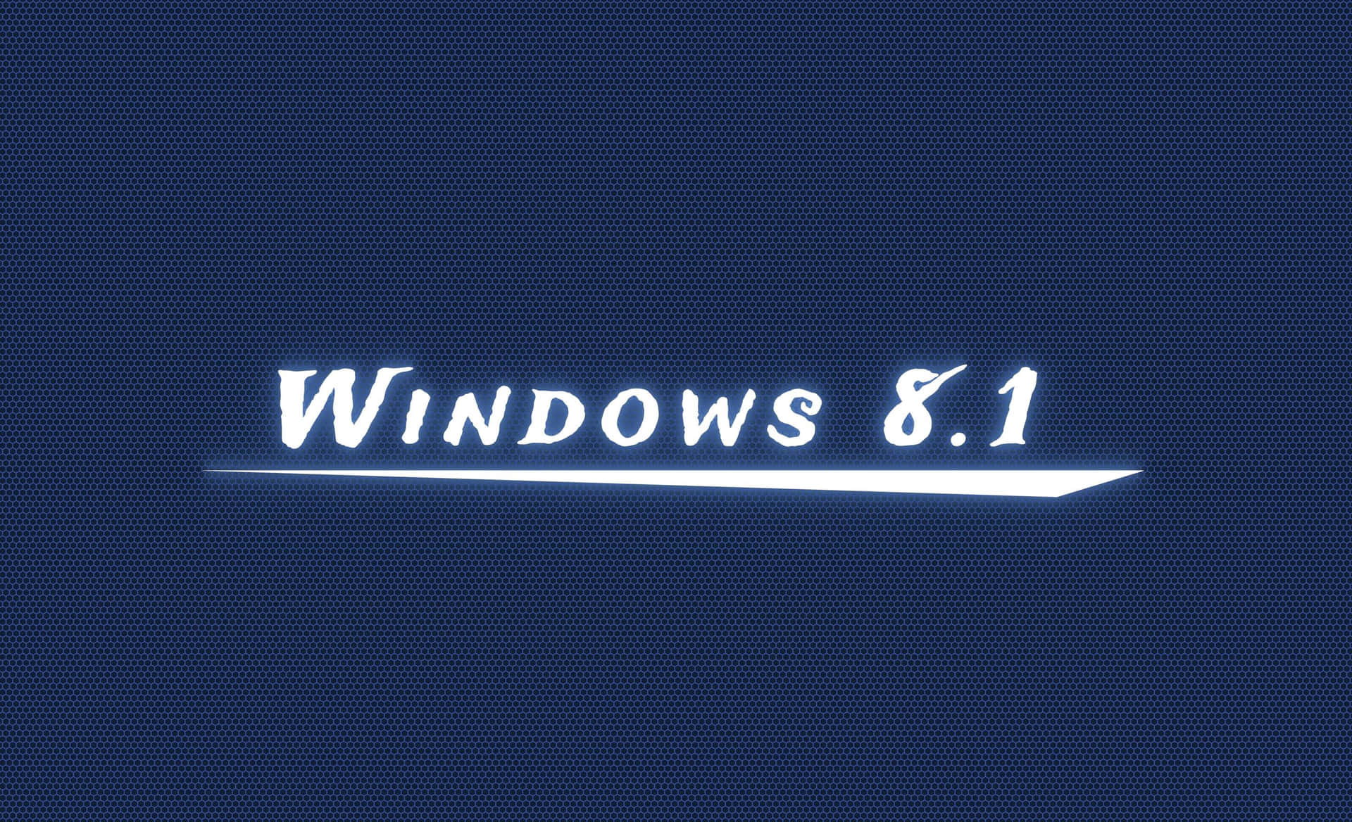 Windows 8.1 標誌，在深藍色紋理背景上帶有發光的白色文字。