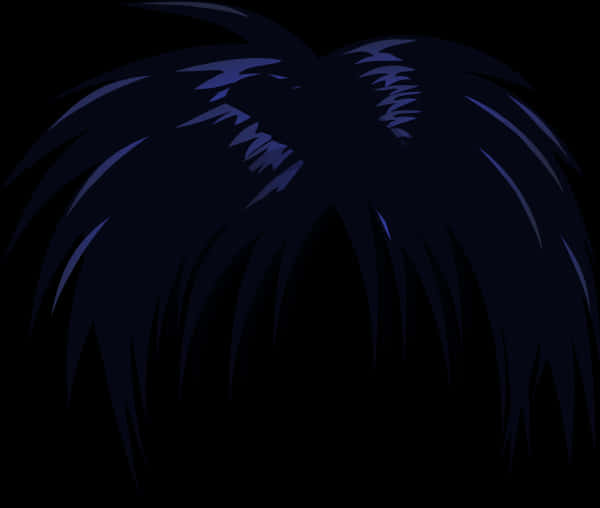 深藍色動畫髮型 壁紙