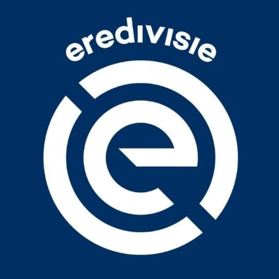 Eredivisie 桌布 壁紙 — 深藍色背景上大膽的白色荷甲聯賽標誌，帶有同心圓風格的「e」。