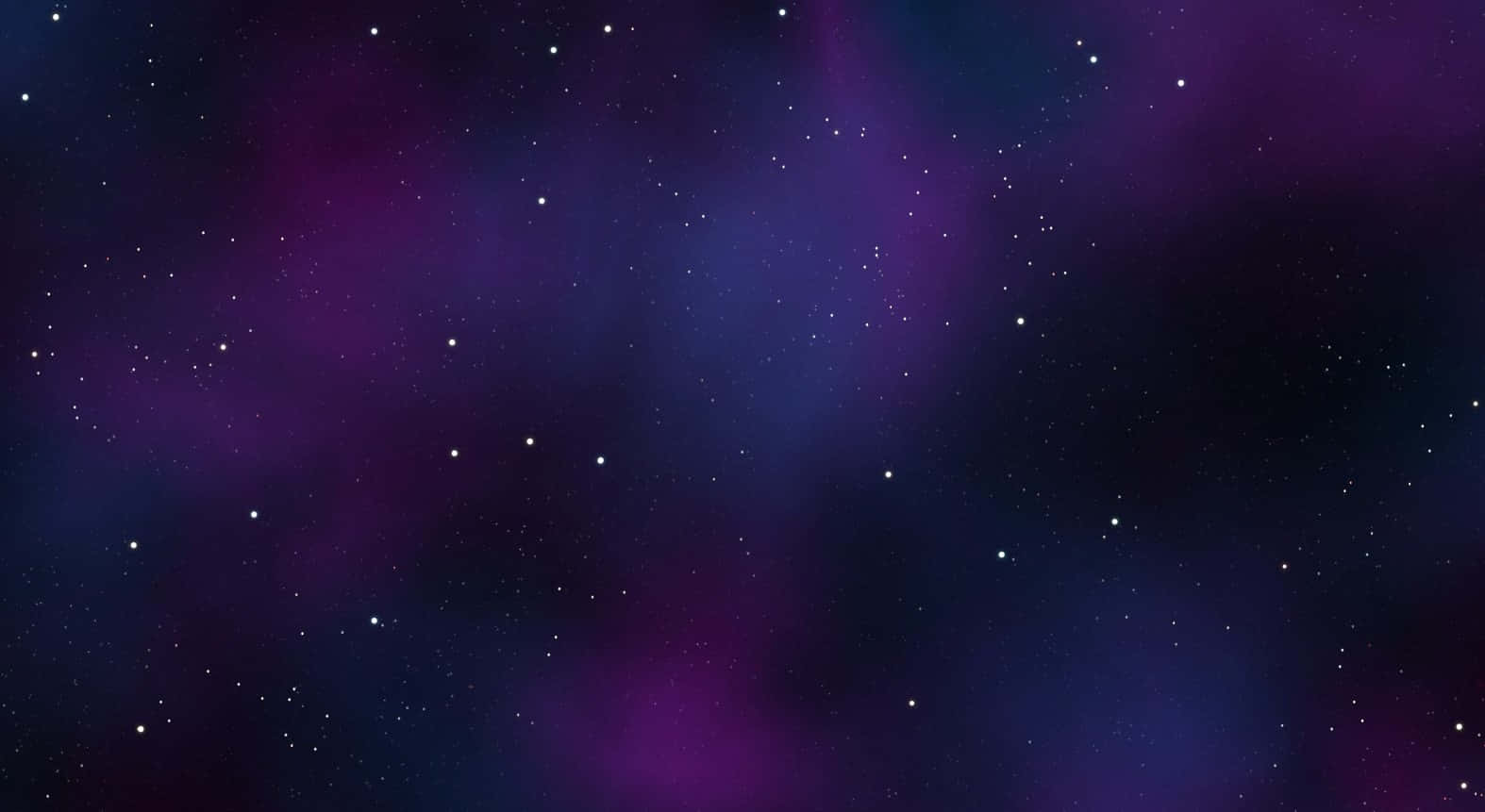 星空 桌布 壁紙 — 深邃紫色和藍色星雲的宇宙廣闊空間，點綴著閃爍的星星，映襯著黑暗的虛空。