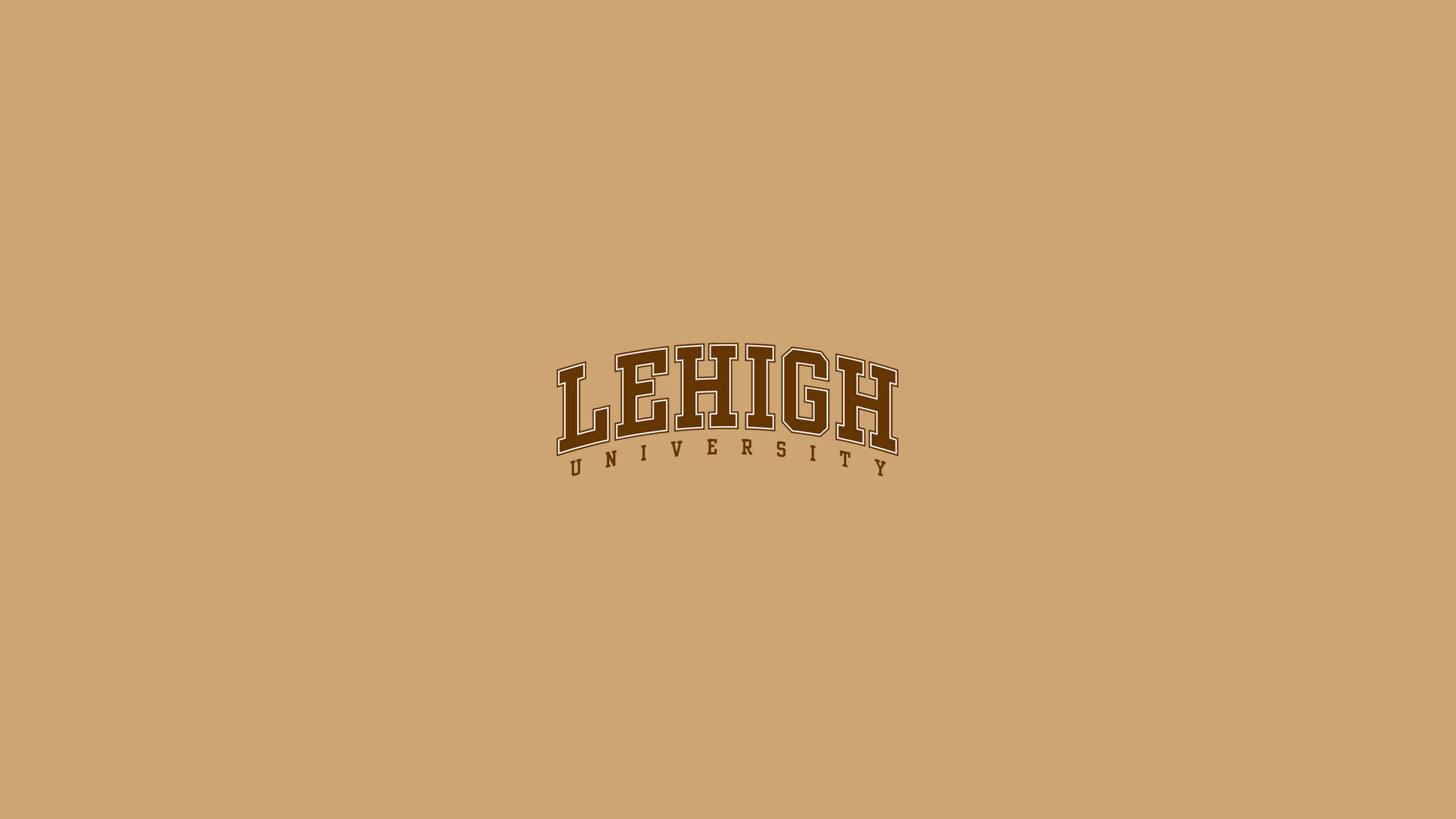 棕褐色背景上的棕色 Lehigh University 標誌