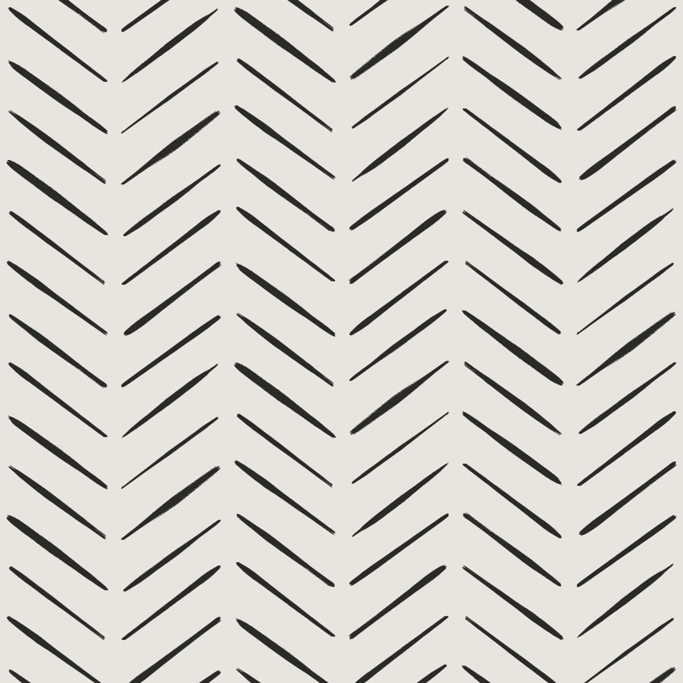 Cute Chevron 桌布 壁紙 — 淺灰色背景上重複黑色人字形線條的簡約牆紙。