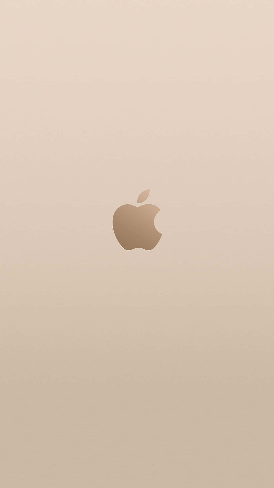金色漸變背景上的Apple標誌