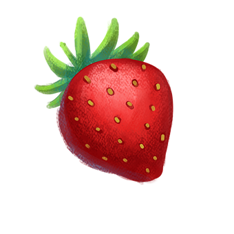 清新草莓插畫 壁紙