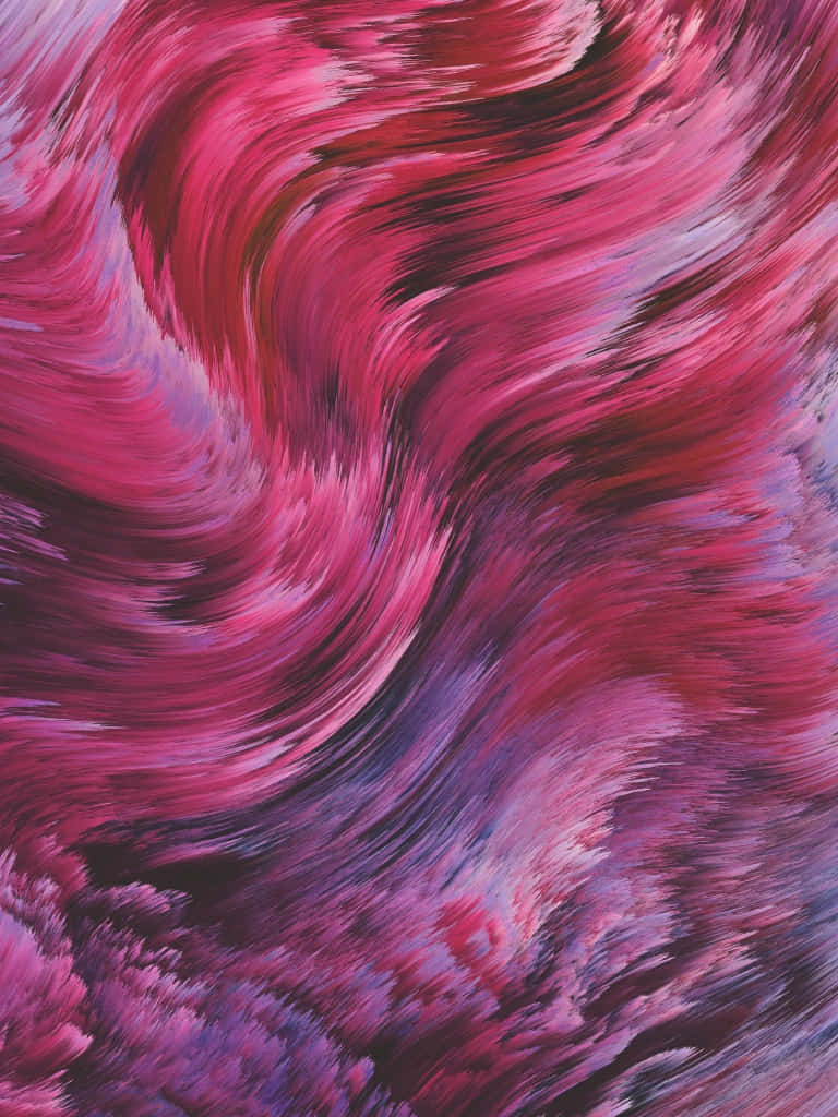 抽象畫，帶有旋轉的洋紅色、紫紅色和紫色筆觸