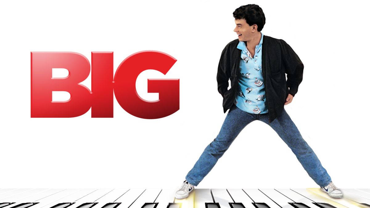 年輕男子穿著80年代衣服在鋼琴鍵上擺姿勢，旁邊有紅色BIG標誌。