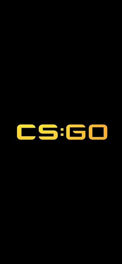 黑色背景上的黃色 CS:GO 標誌