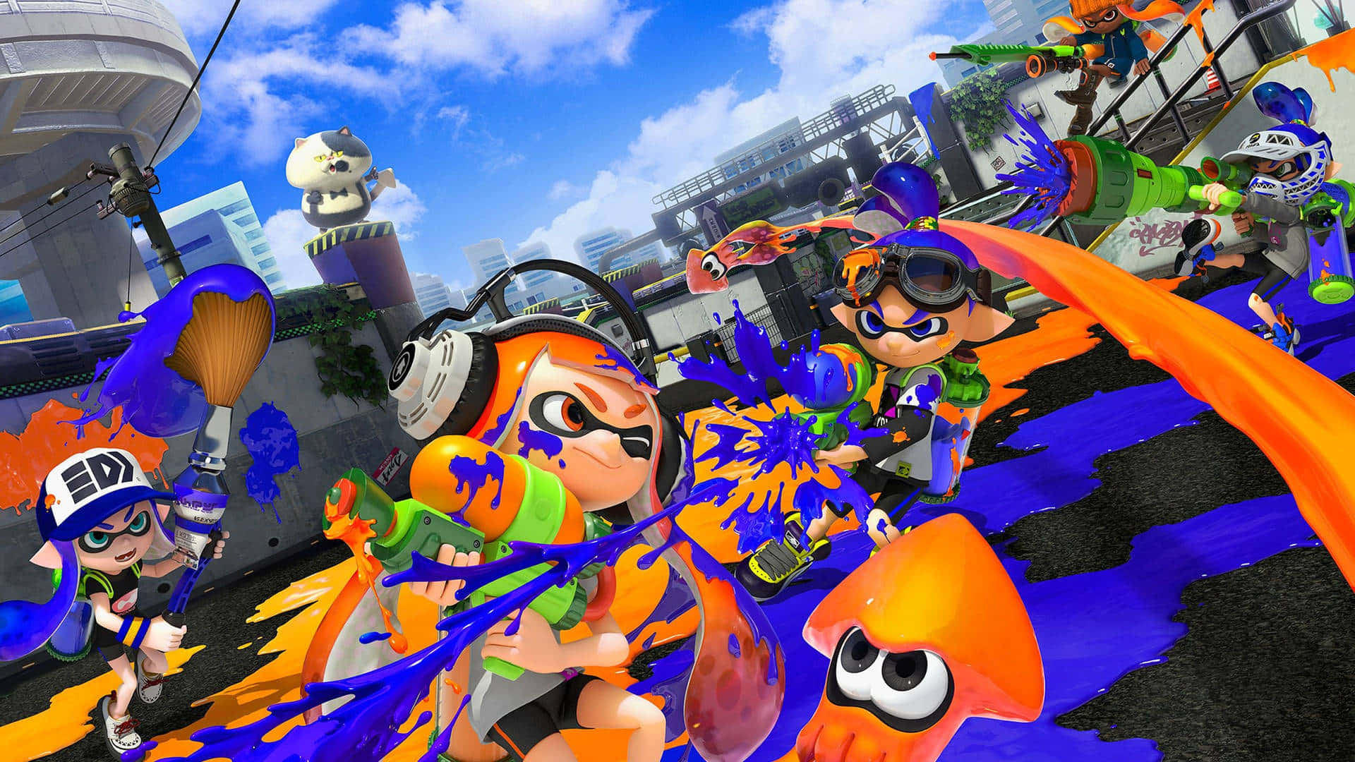 「準備好裝備，準備玩Splatoon！」 壁紙