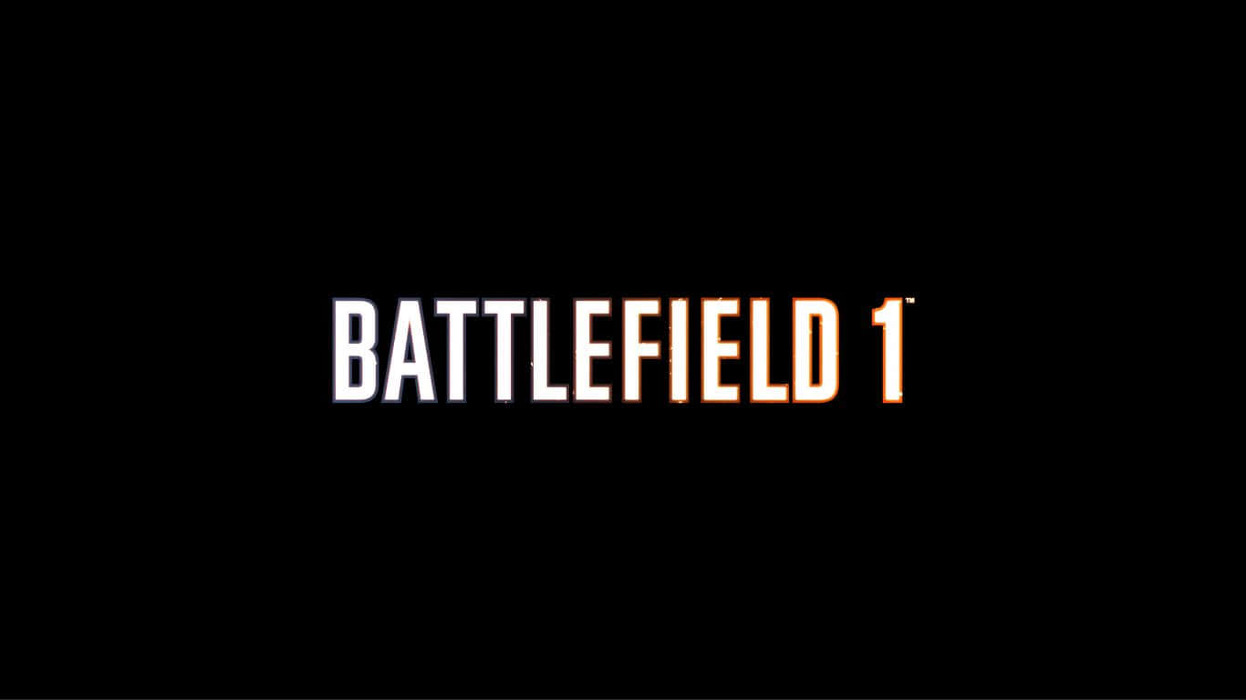 Battlefield 1 遊戲標題標誌，白色和橙色文字，黑色背景