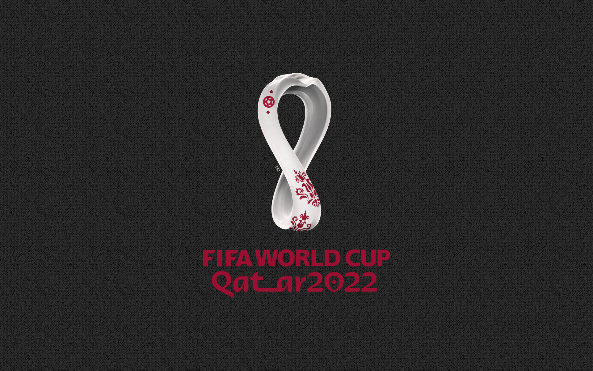 FIFA世界盃卡塔爾2022標誌，帶有無限符號和花卉設計。