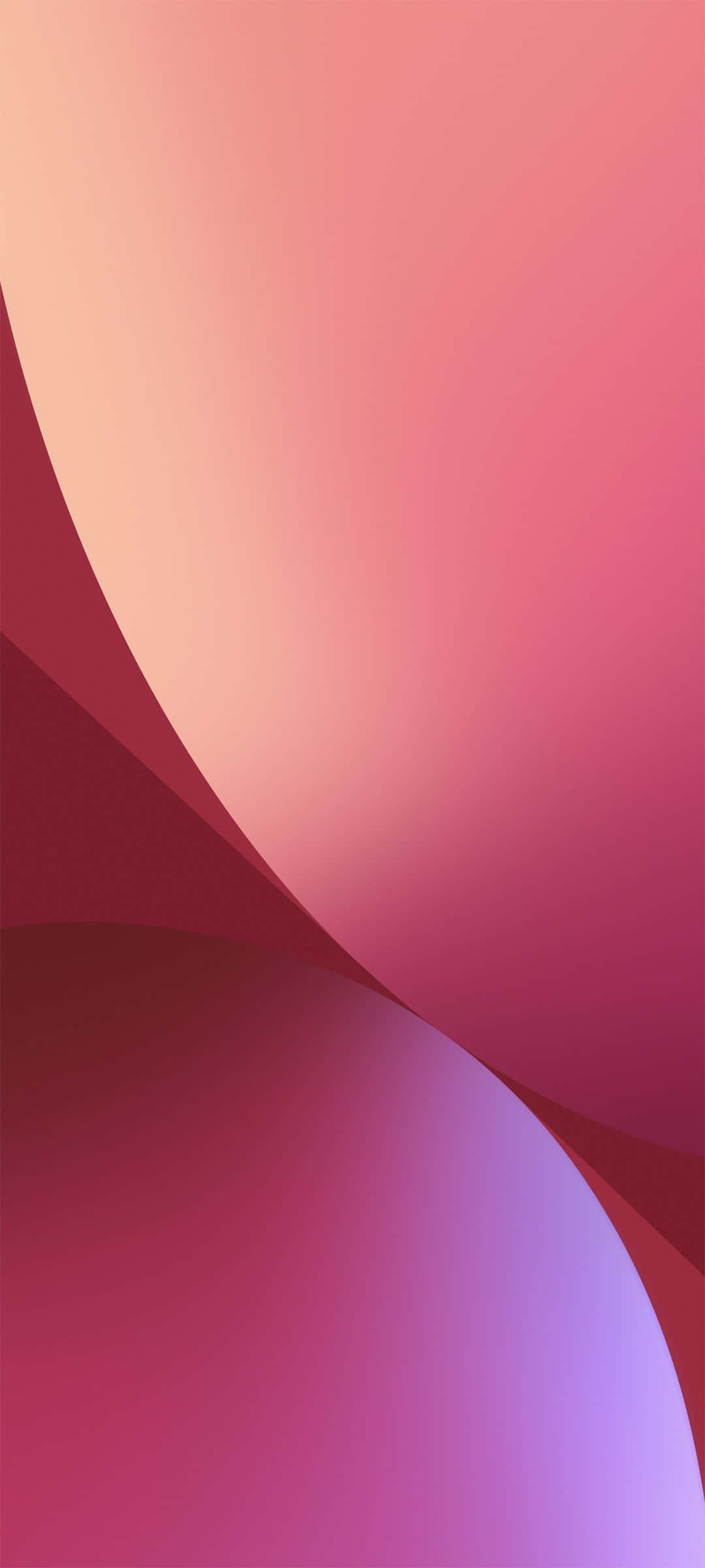Xiaomi 桌布 壁紙 — 溫暖粉紅與紫色的柔和漸變以流暢的彎曲形狀在畫面中流動。