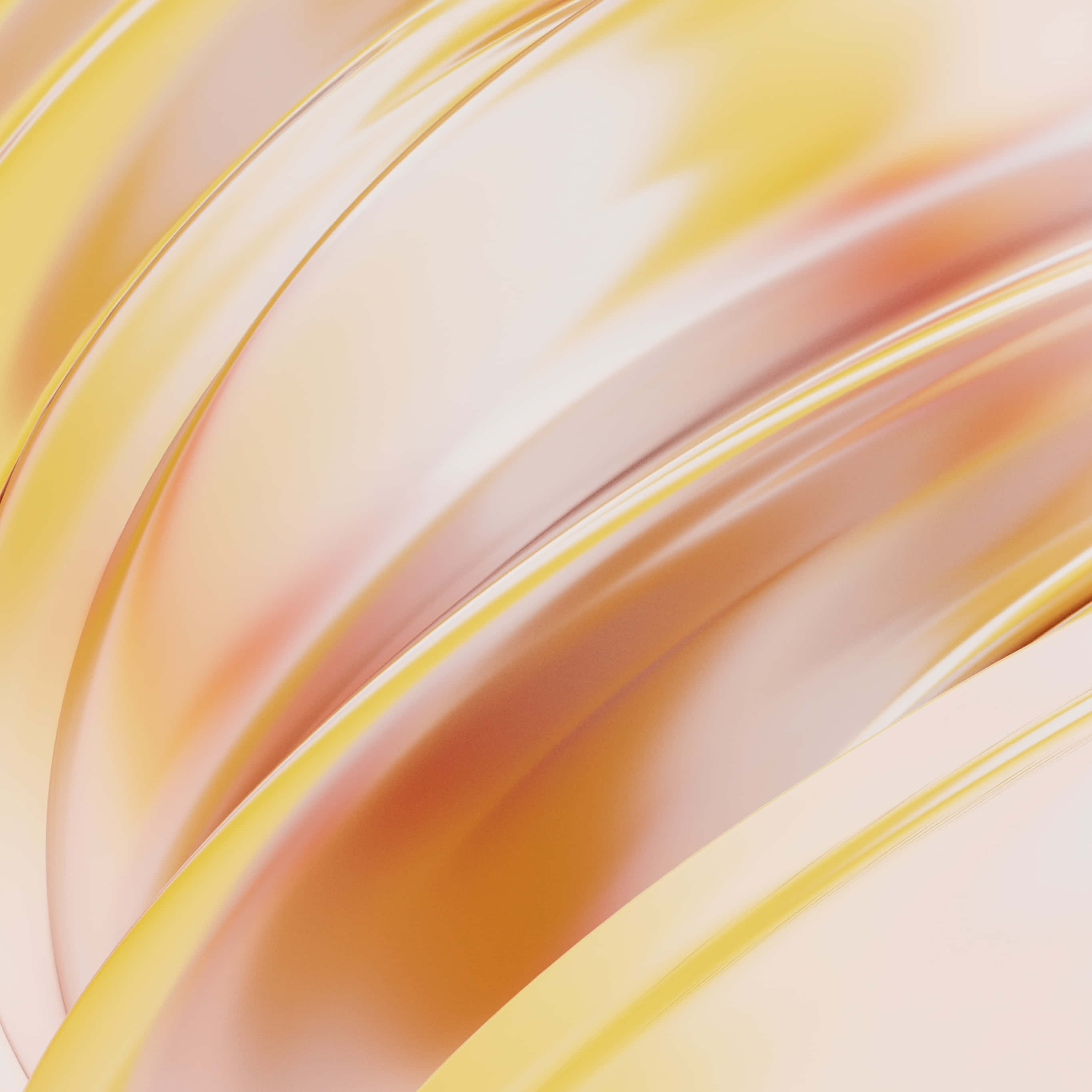 Brown Abstract 桌布 壁紙 — 溫暖黃桃和奶油色調中流暢的曲線營造出柔和的抽象動態模糊效果。