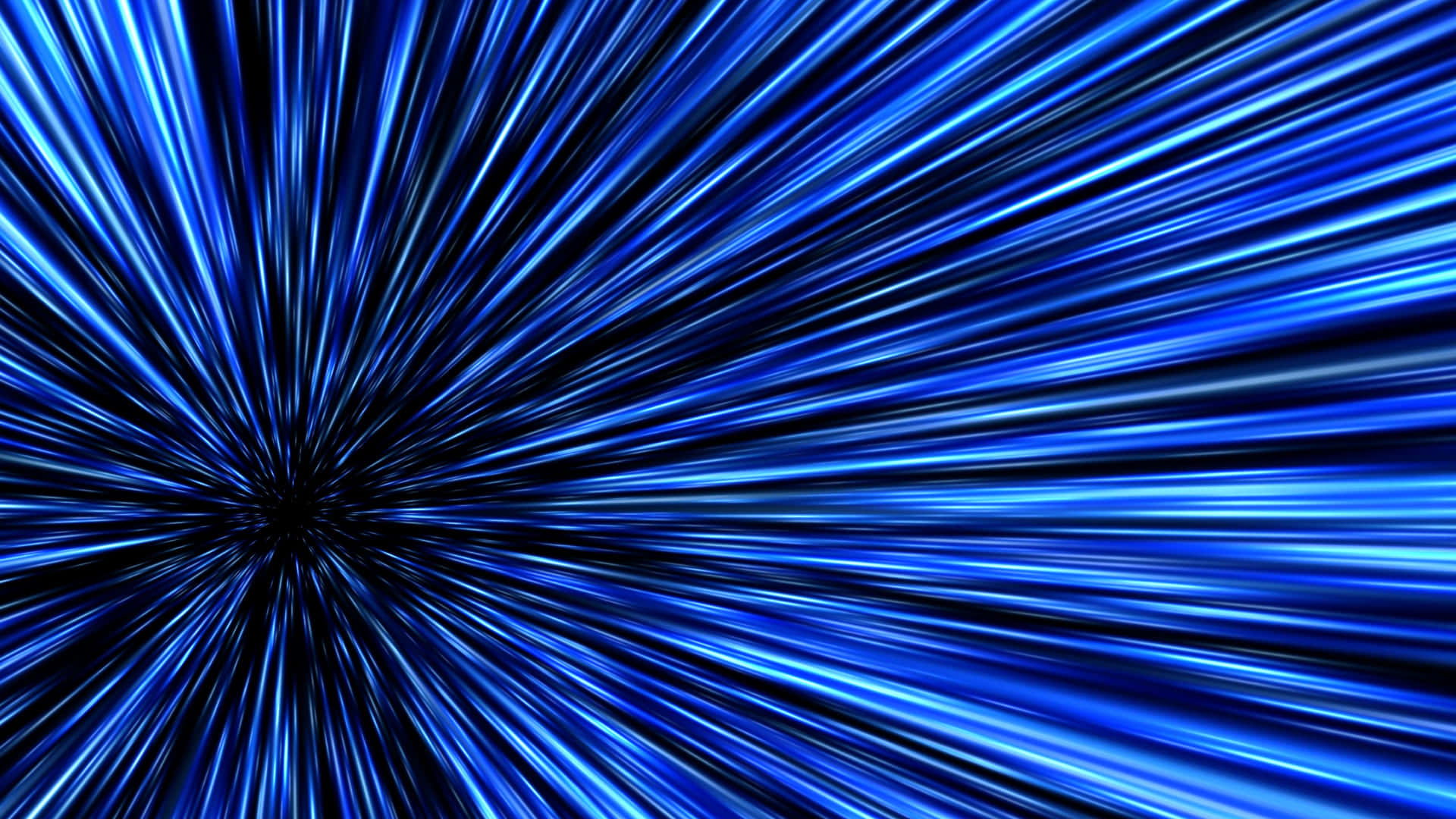 藍色光線從中心點以宇宙隧道效果向外輻射。