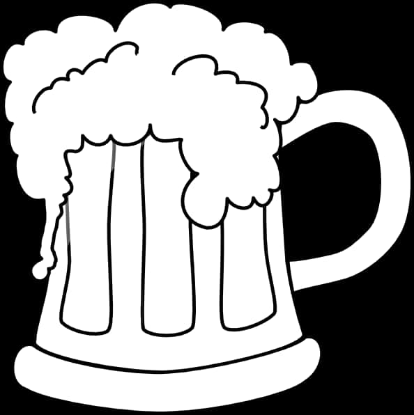 滿溢啤酒杯插畫 壁紙
