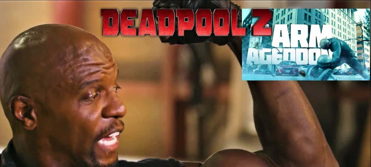 Deadpool Bedlam 桌布 壁紙 — 演員森姆·L·積遜的特寫鏡頭，背景有《死侍2》和《絕世天劫》的電影海報。