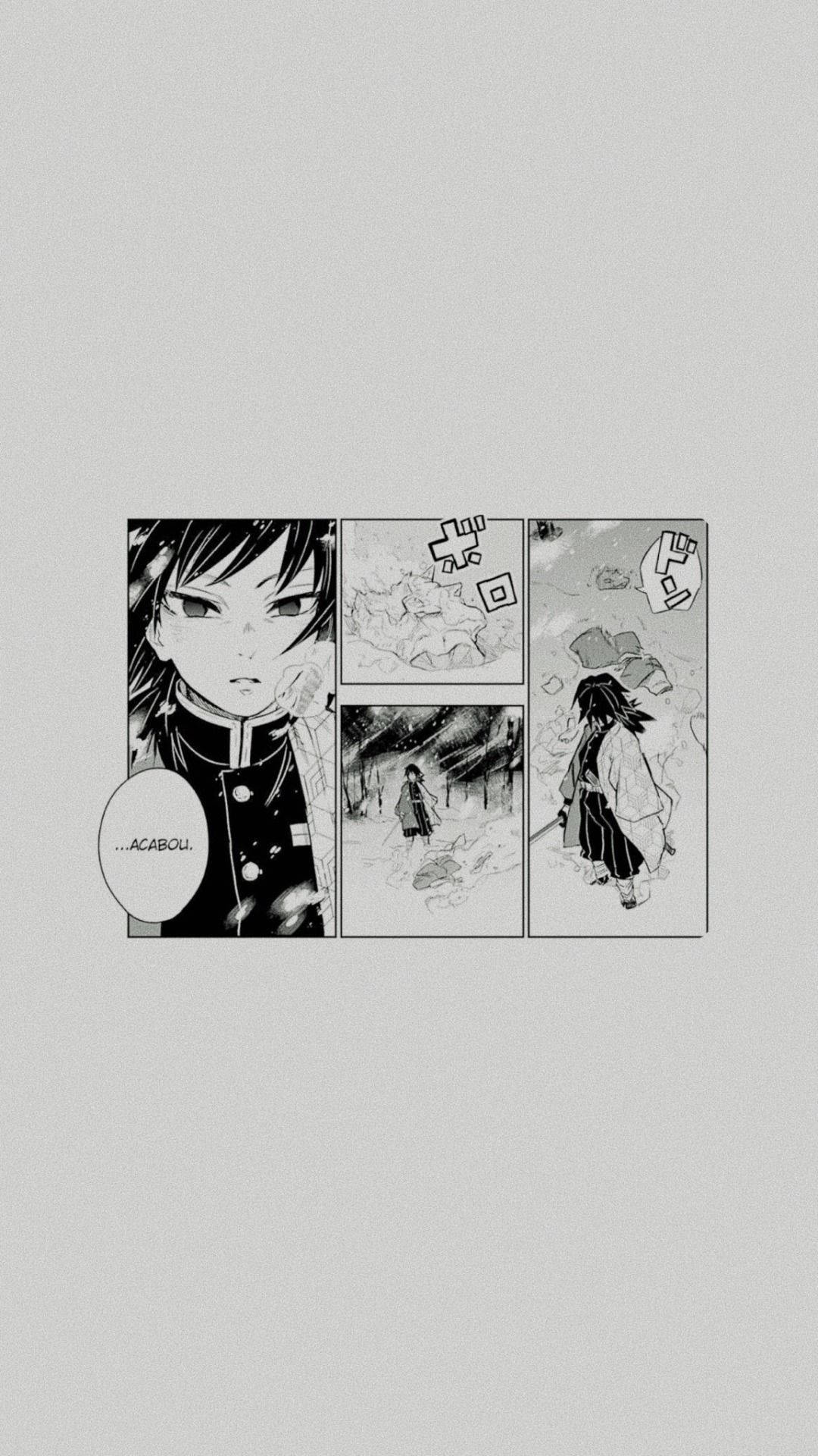 漫畫面板展示一個莊嚴的角色在雪景中說 '...ACABOU.'。