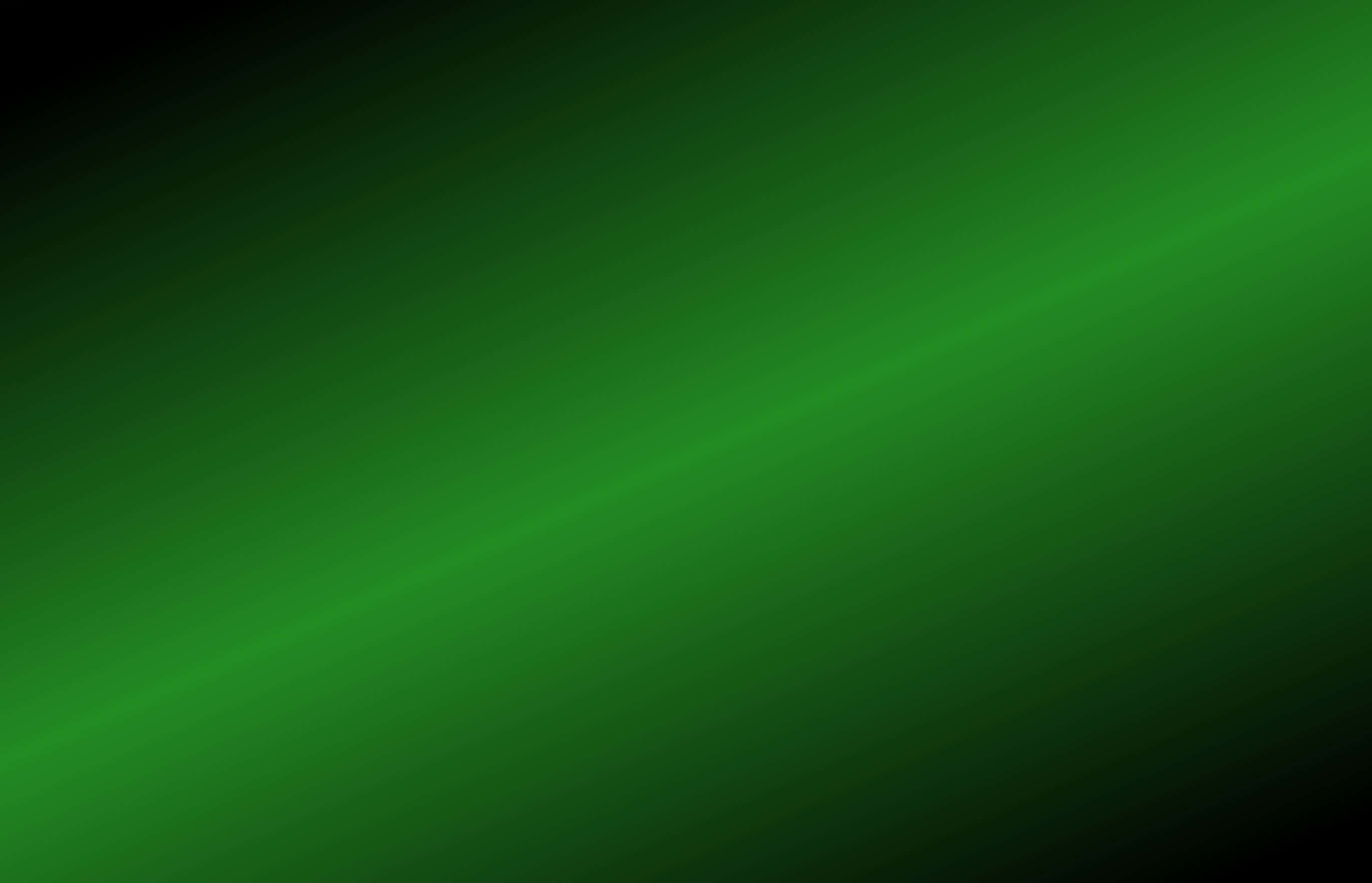 Green Gradient 桌布 壁紙 — 漸變綠色抽象背景，帶有從深綠到亮綠漸變的對角光條。