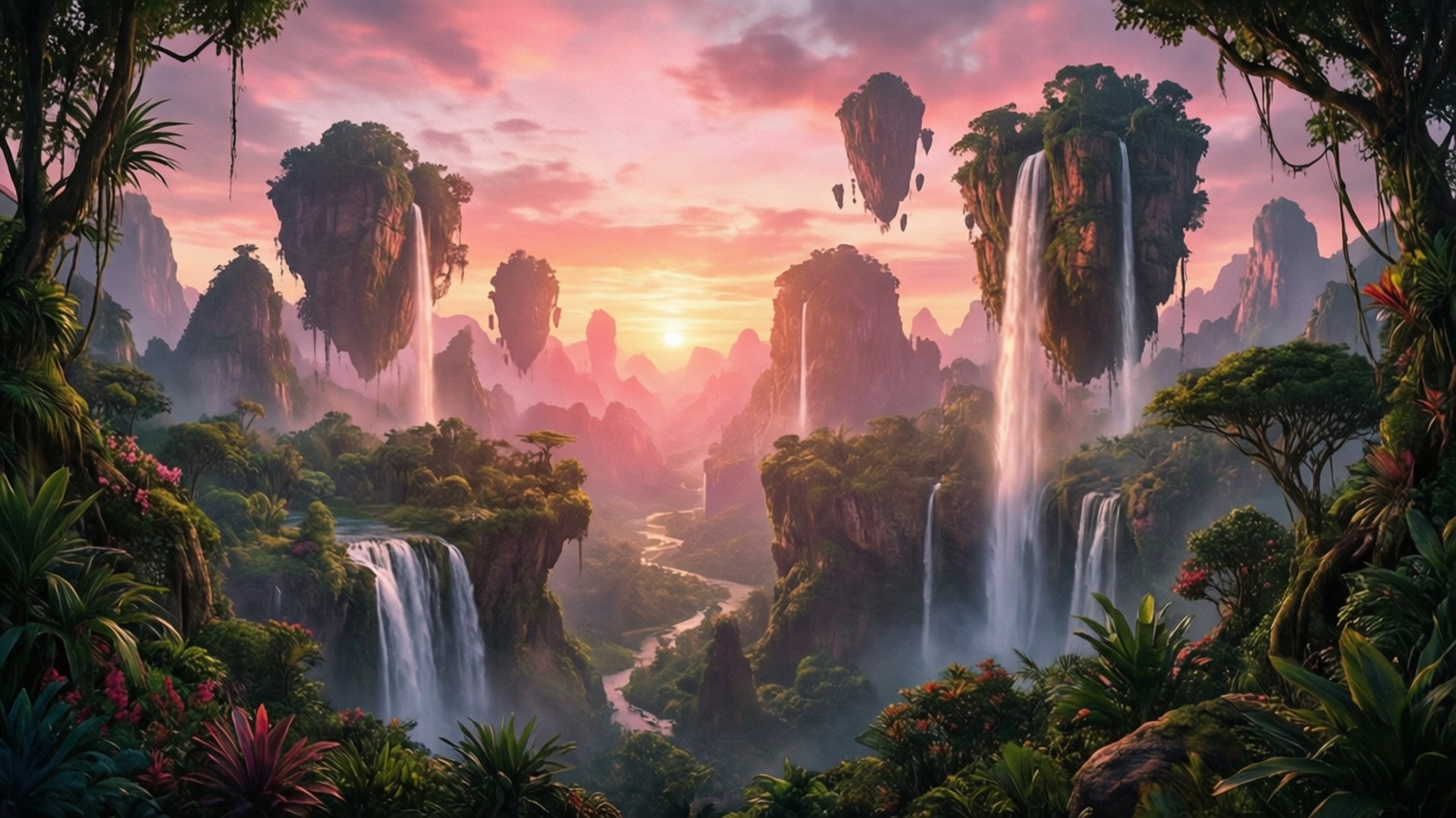 潘朵拉日落全景 壁紙