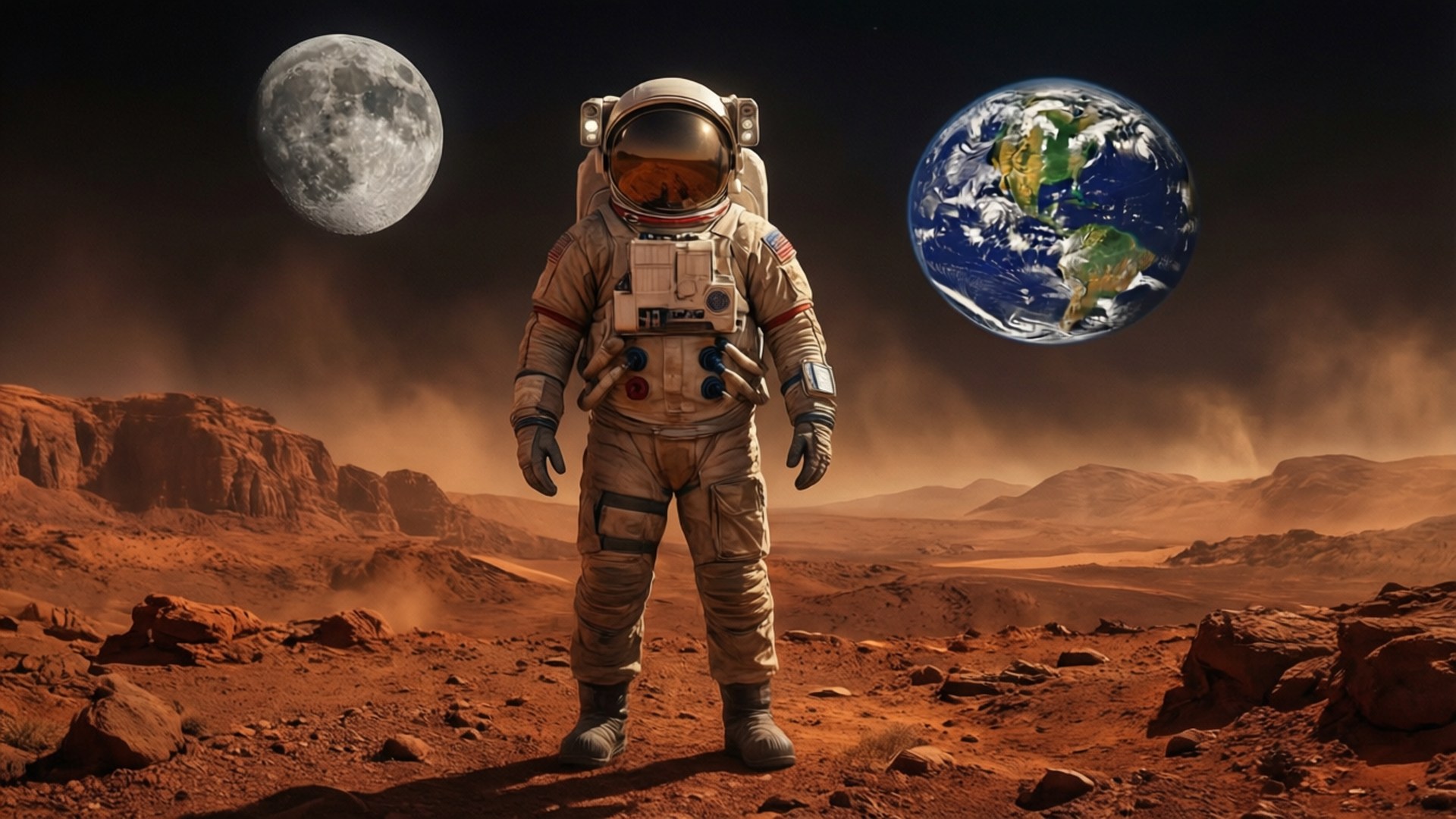 火星登陸全景 壁紙