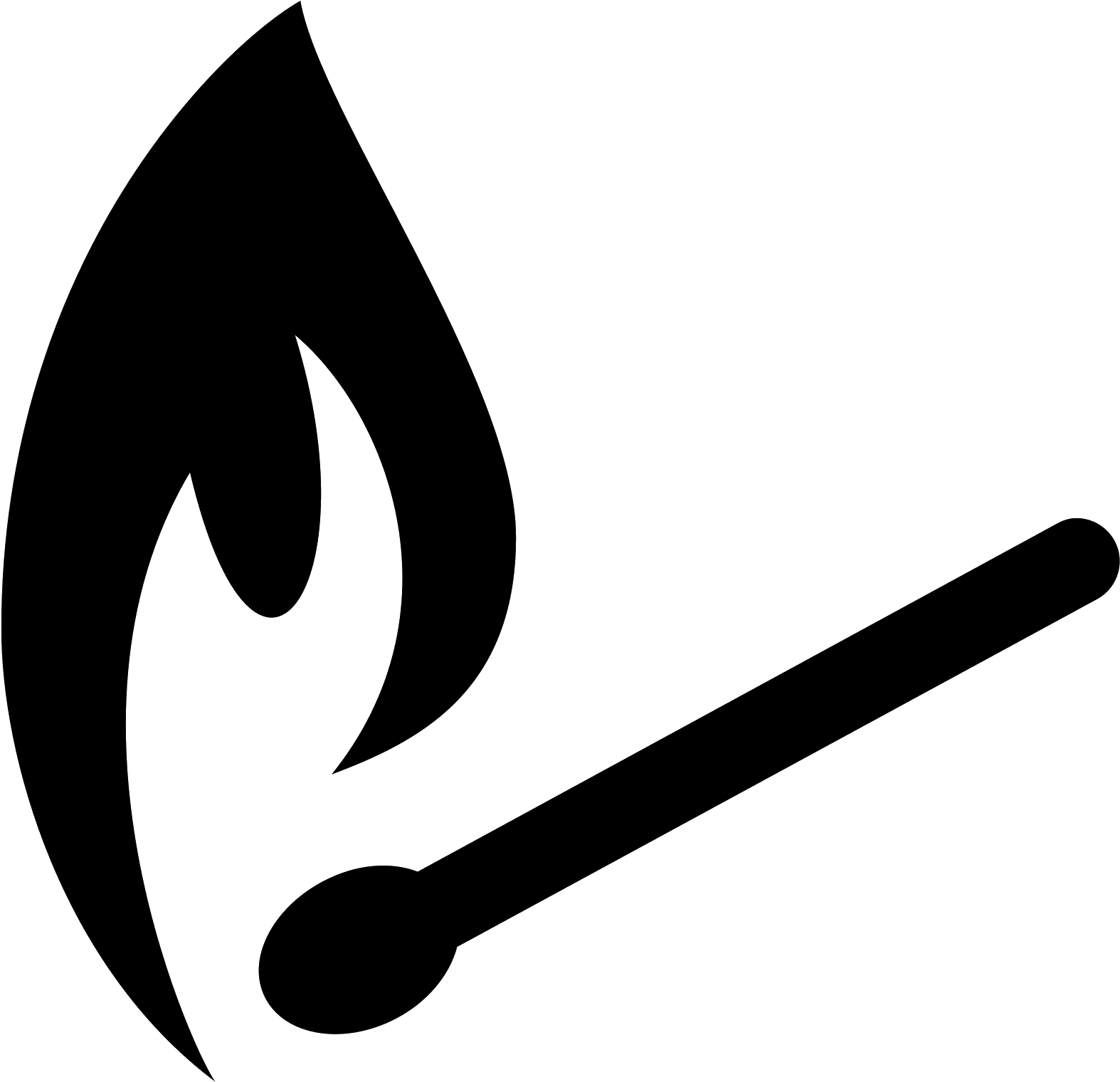 火柴與火焰圖示 壁紙 — 純黑色背景，沒有可見的元素或細節。