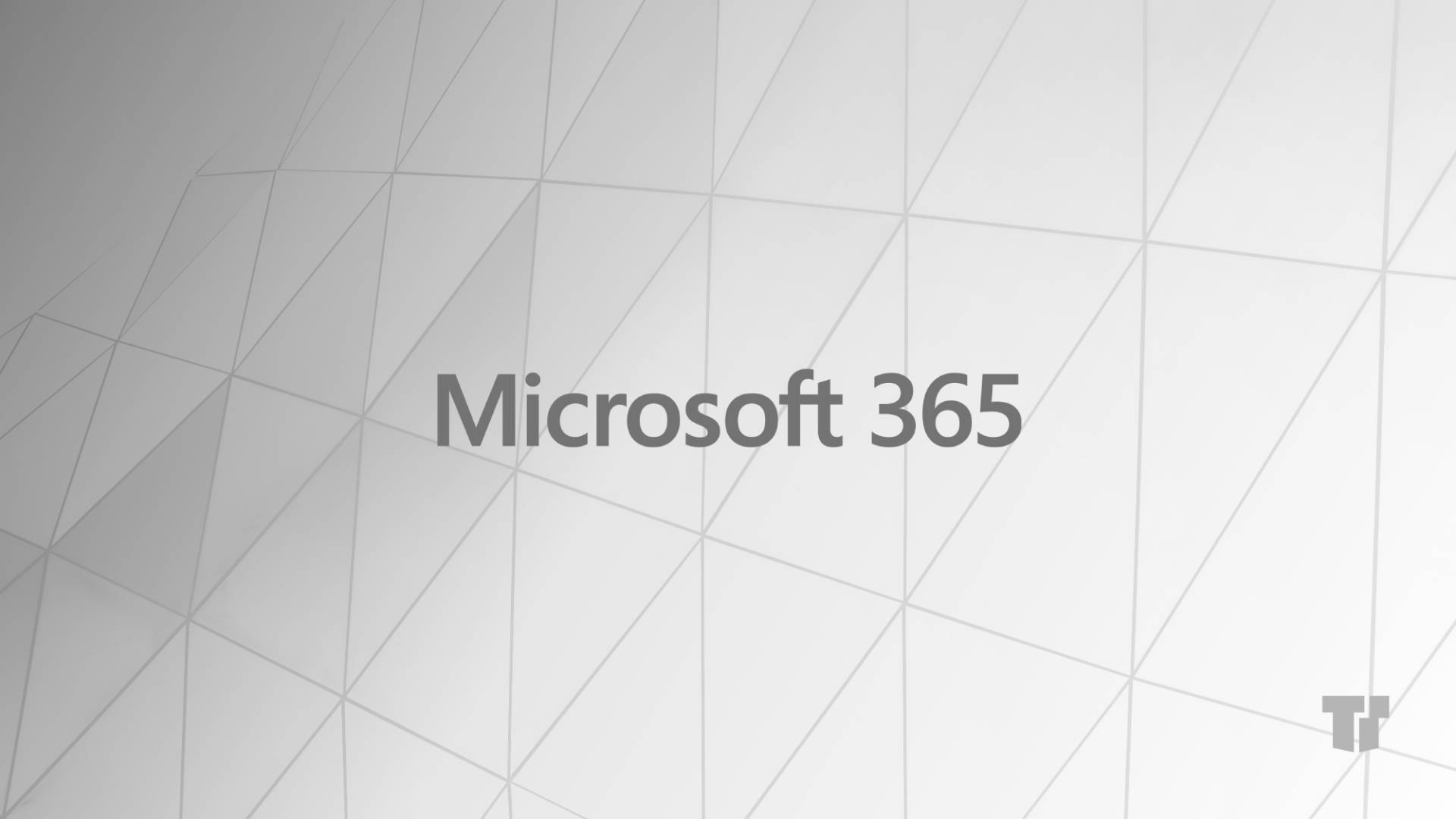 幾何灰色背景上的 Microsoft 365 標誌