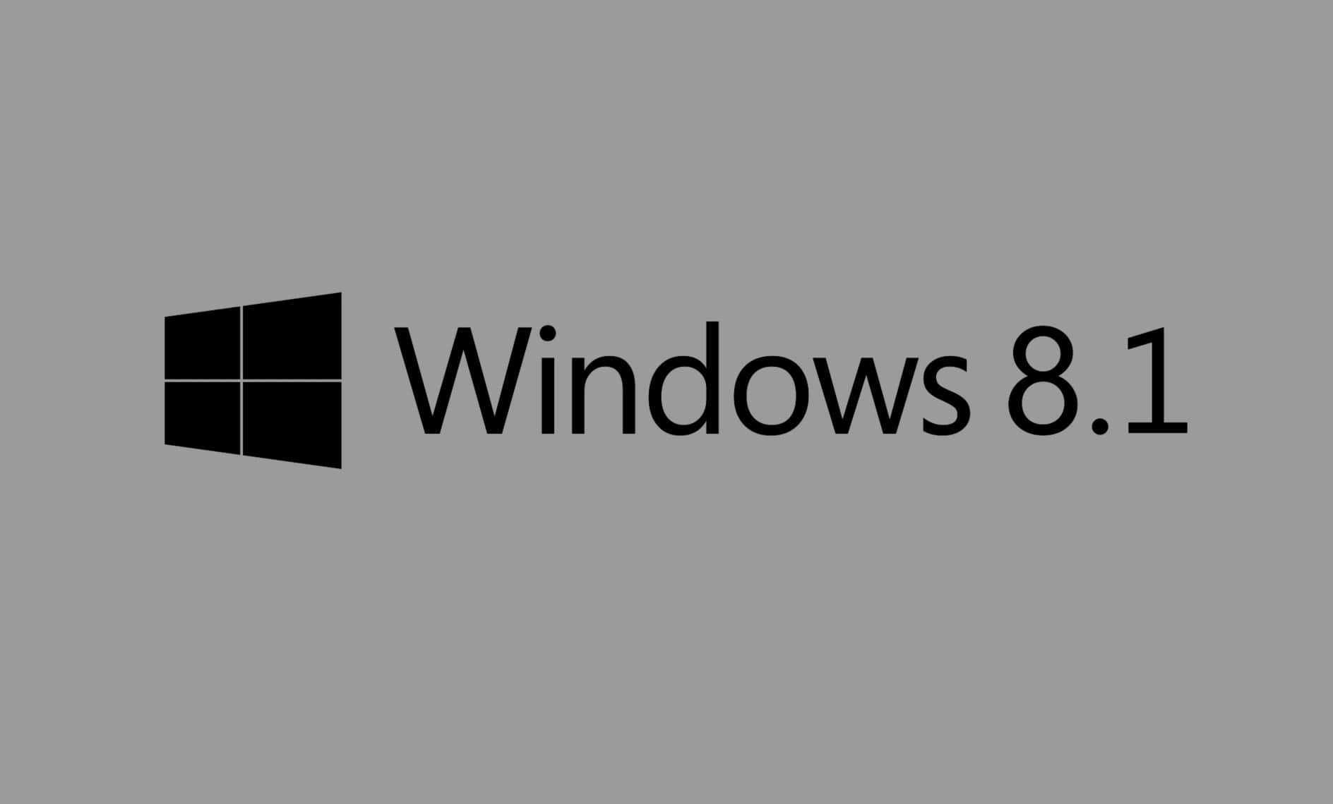 灰色背景上的 Windows 8.1 操作系統標誌