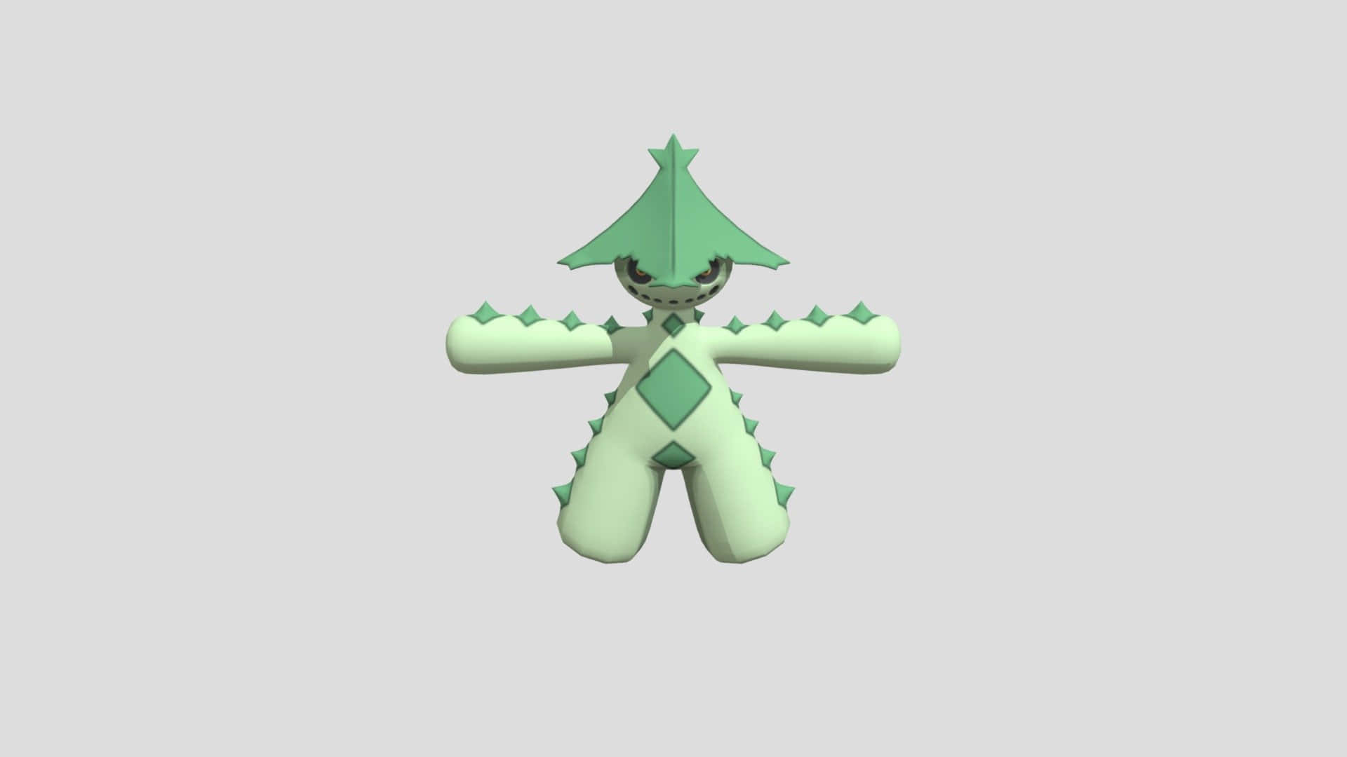 一隻綠色卡通Pokémon，戴帽同有尖刺，企定定。