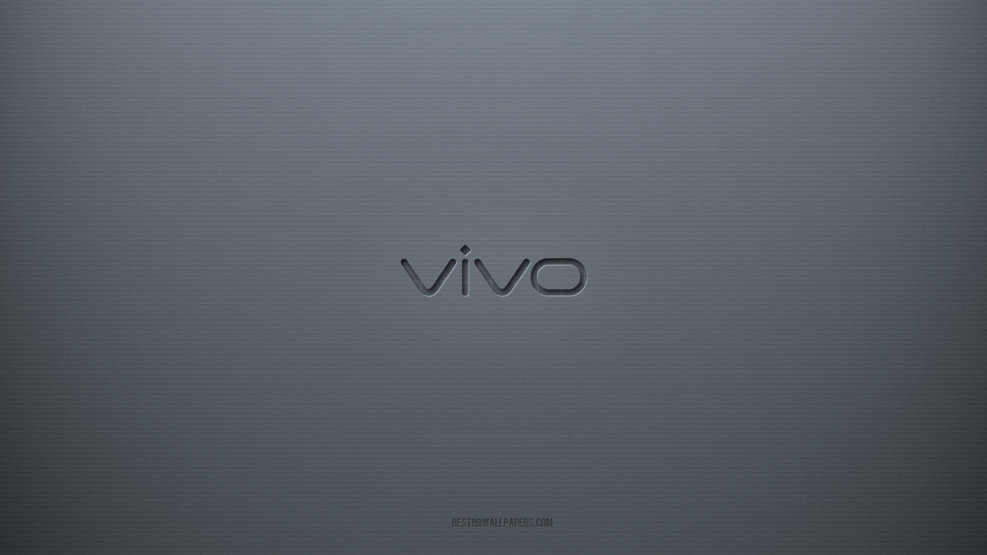 深灰色紋理背景上的 Vivo 品牌標誌