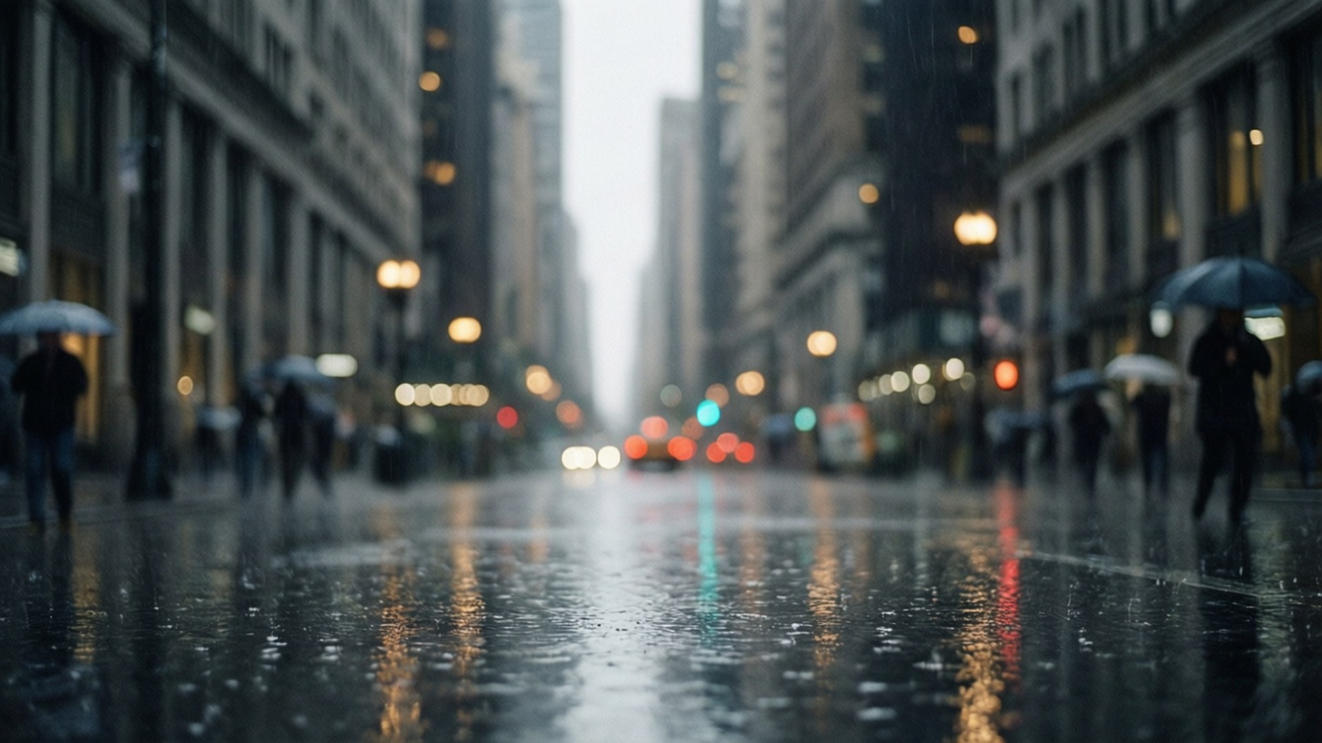 灰色雨城 壁紙