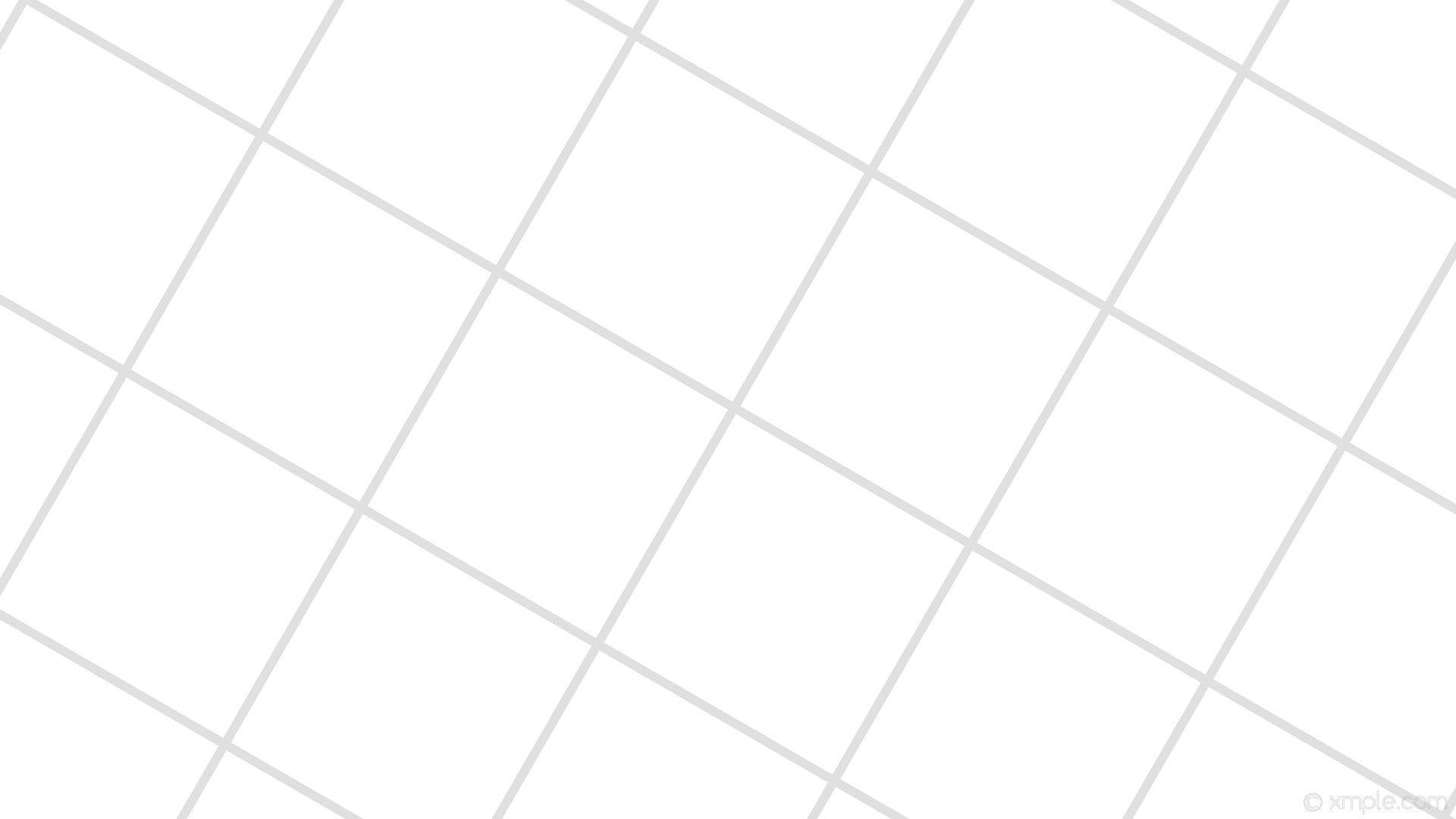 灰調格柵圖案 壁紙 — 白色背景上以對角角度排列的淺灰色線條極簡幾何網格圖案。