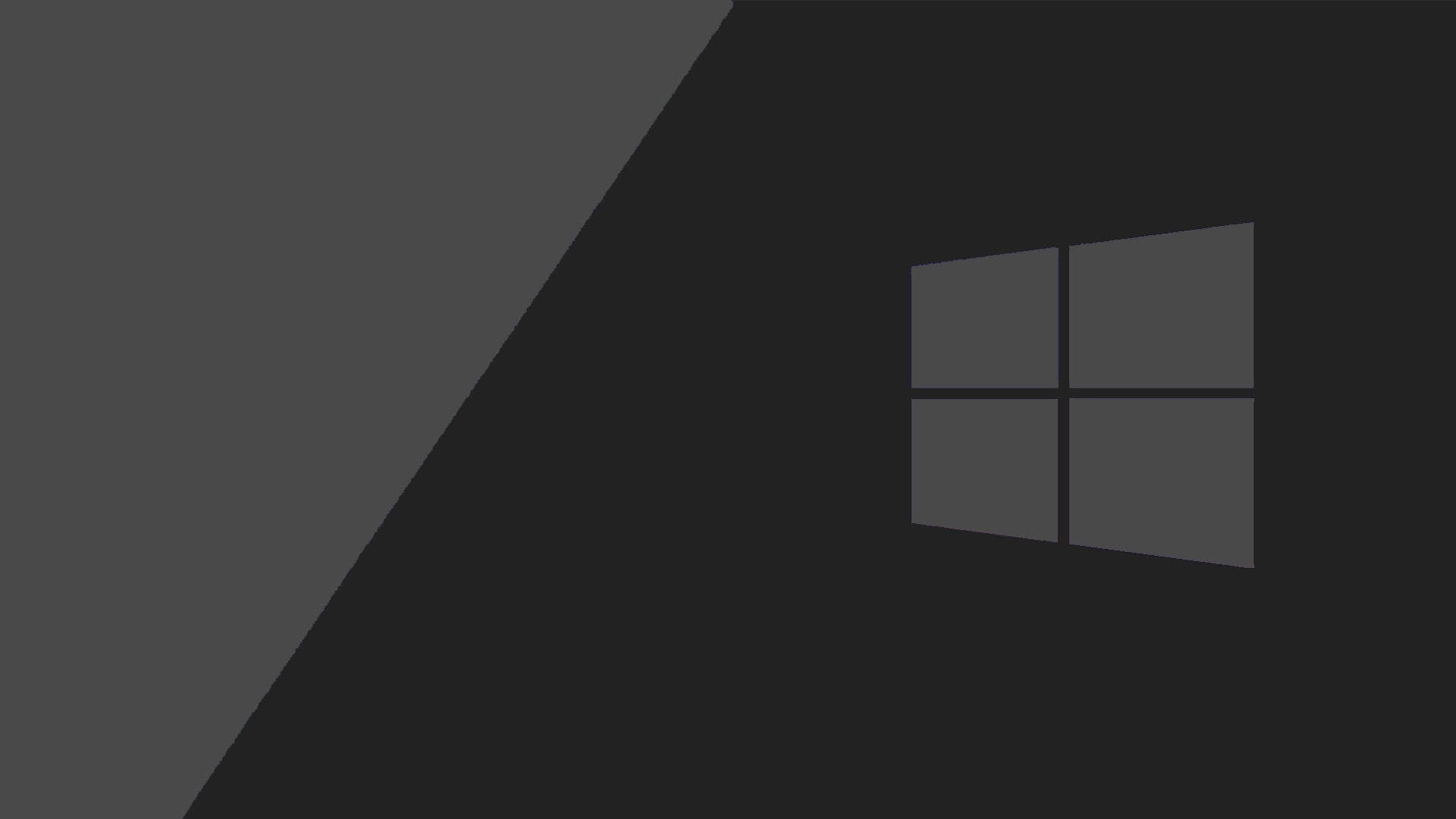 深灰色簡約背景上的Windows標誌