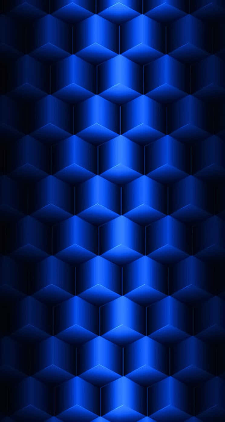 帶有漸變照明和銳利陰影的抽象藍色3D立方體圖案。