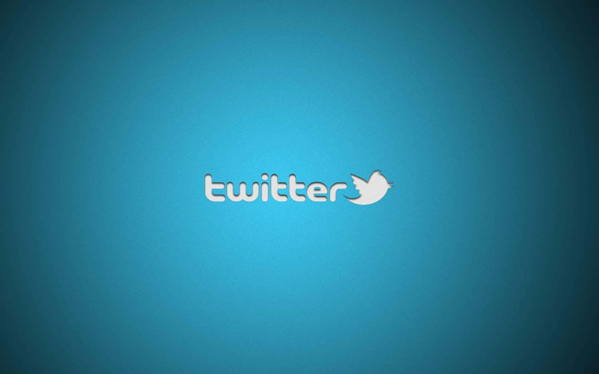 白色Twitter標誌在藍色漸變背景上