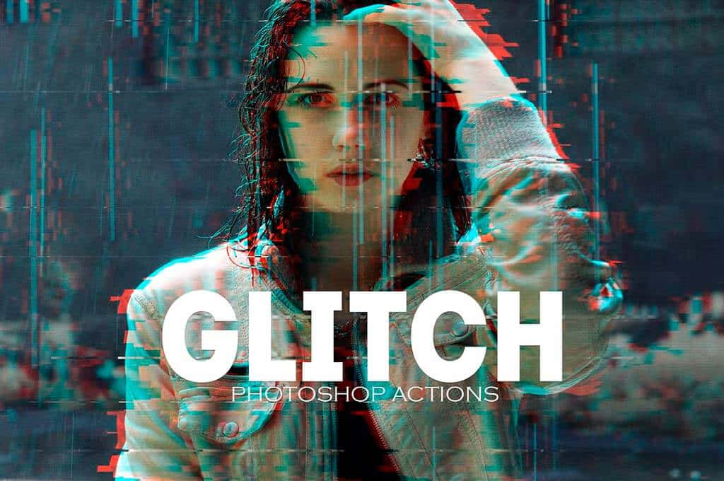 為創意大腦而生的 glitch 藝術 壁紙 — 一位濕髮女性透過數位故障效果凝視，呈現賽博龐克風格肖像。