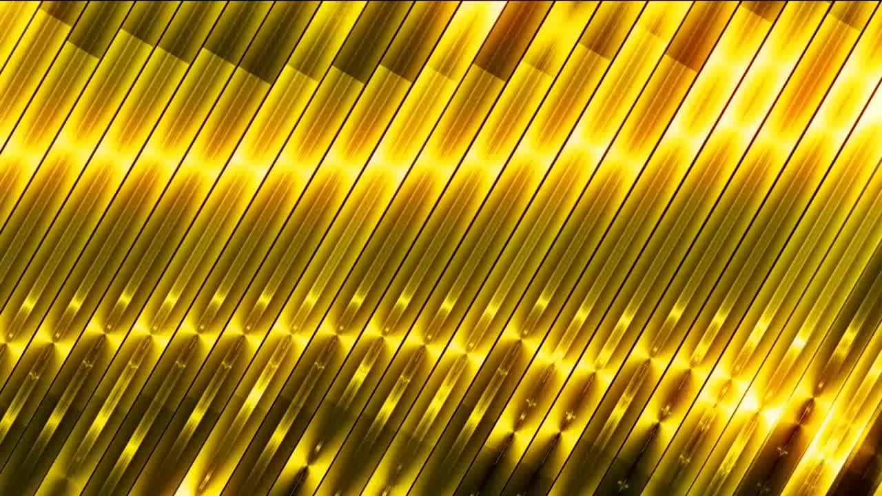 為家居增添金箔奢華感 壁紙 — 充滿活力的金色對角光束在光滑的抽象數位表面上散發著發光的高光。