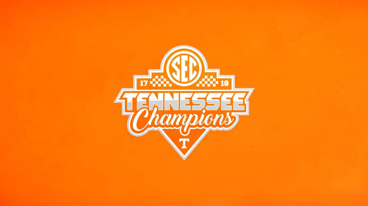 橙色背景上的 Tennessee Champions SEC 標誌
